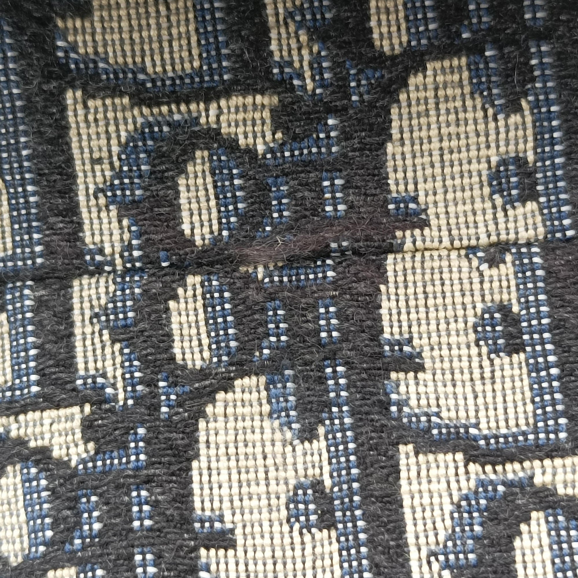 Secondhand Christian Dior saddle Navy×Gray Jacquard  crossbodybag | stylenewstar