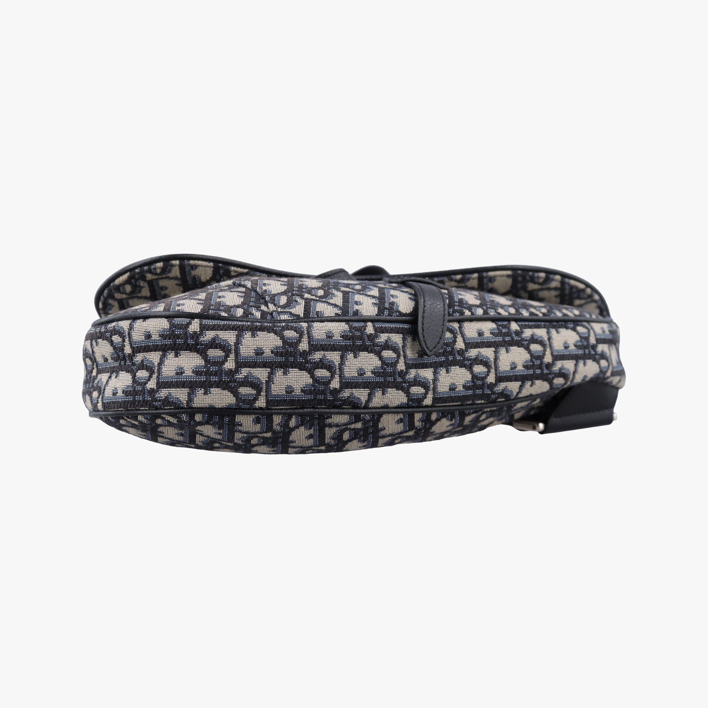 Secondhand Christian Dior saddle Navy×Gray Jacquard  crossbodybag | stylenewstar