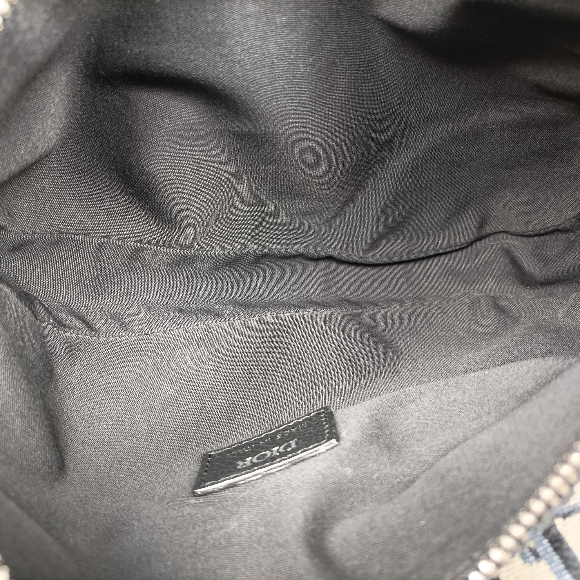 Secondhand Christian Dior saddle Navy×Gray Jacquard  crossbodybag | stylenewstar