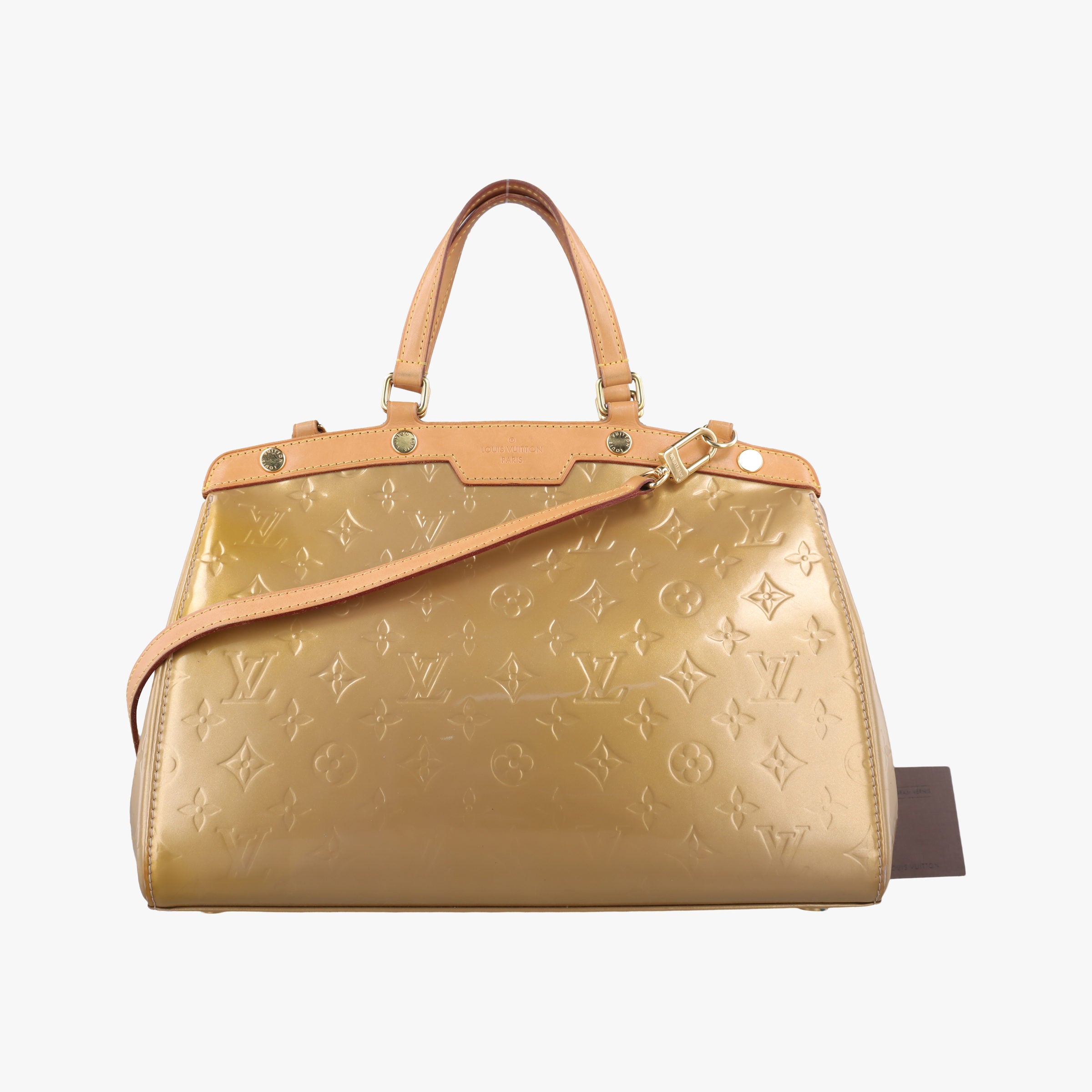 Secondhand Louis Vuitton Brea MM Beige Poodle Vernis M91755 shoulderbag | stylenewstar