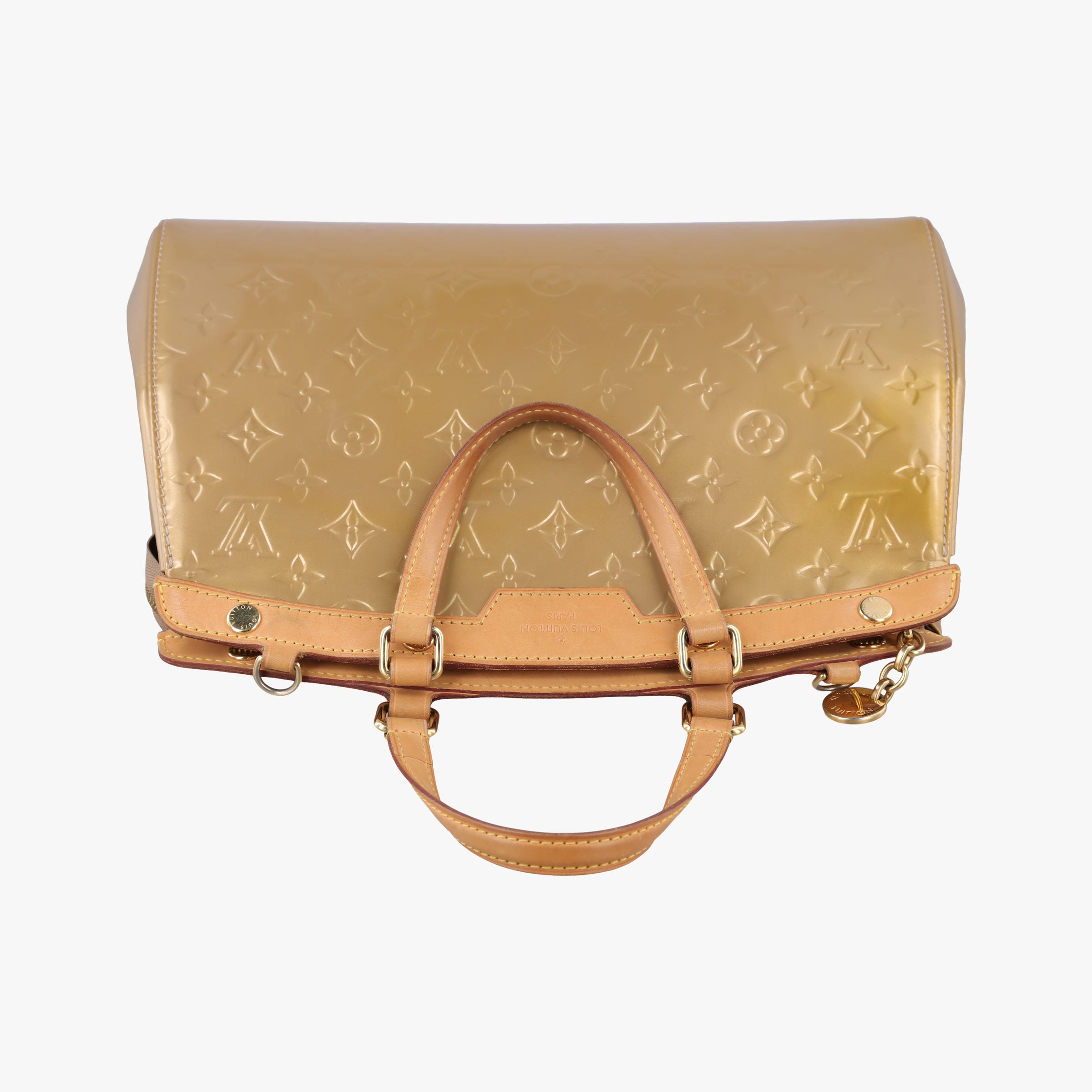 Secondhand Louis Vuitton Brea MM Beige Poodle Vernis M91755 shoulderbag | stylenewstar