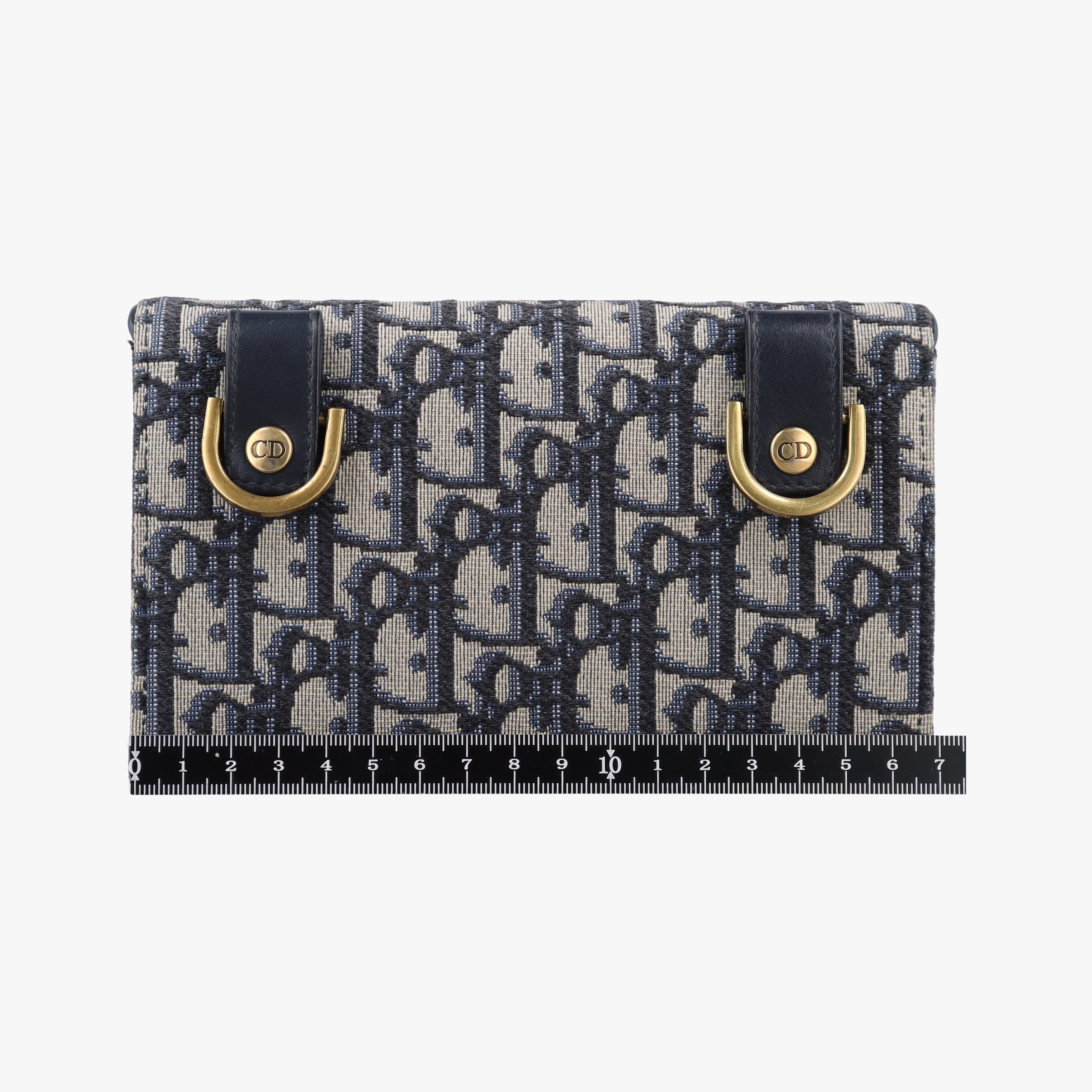 Secondhand Christian Dior Saddle Navy×Gray jacquard  bum bag/waist bag | stylenewstar