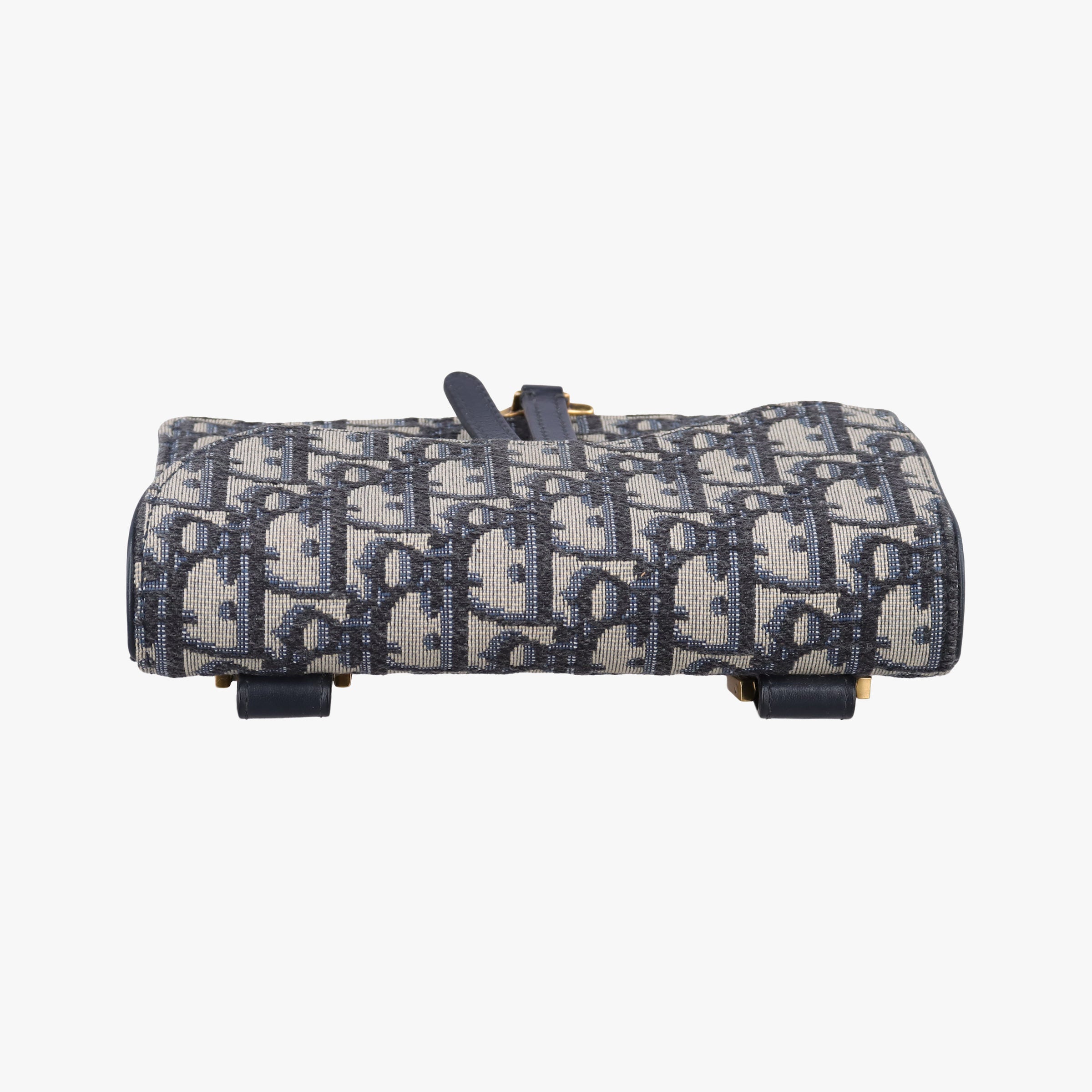Secondhand Christian Dior Saddle Navy×Gray jacquard  bum bag/waist bag | stylenewstar
