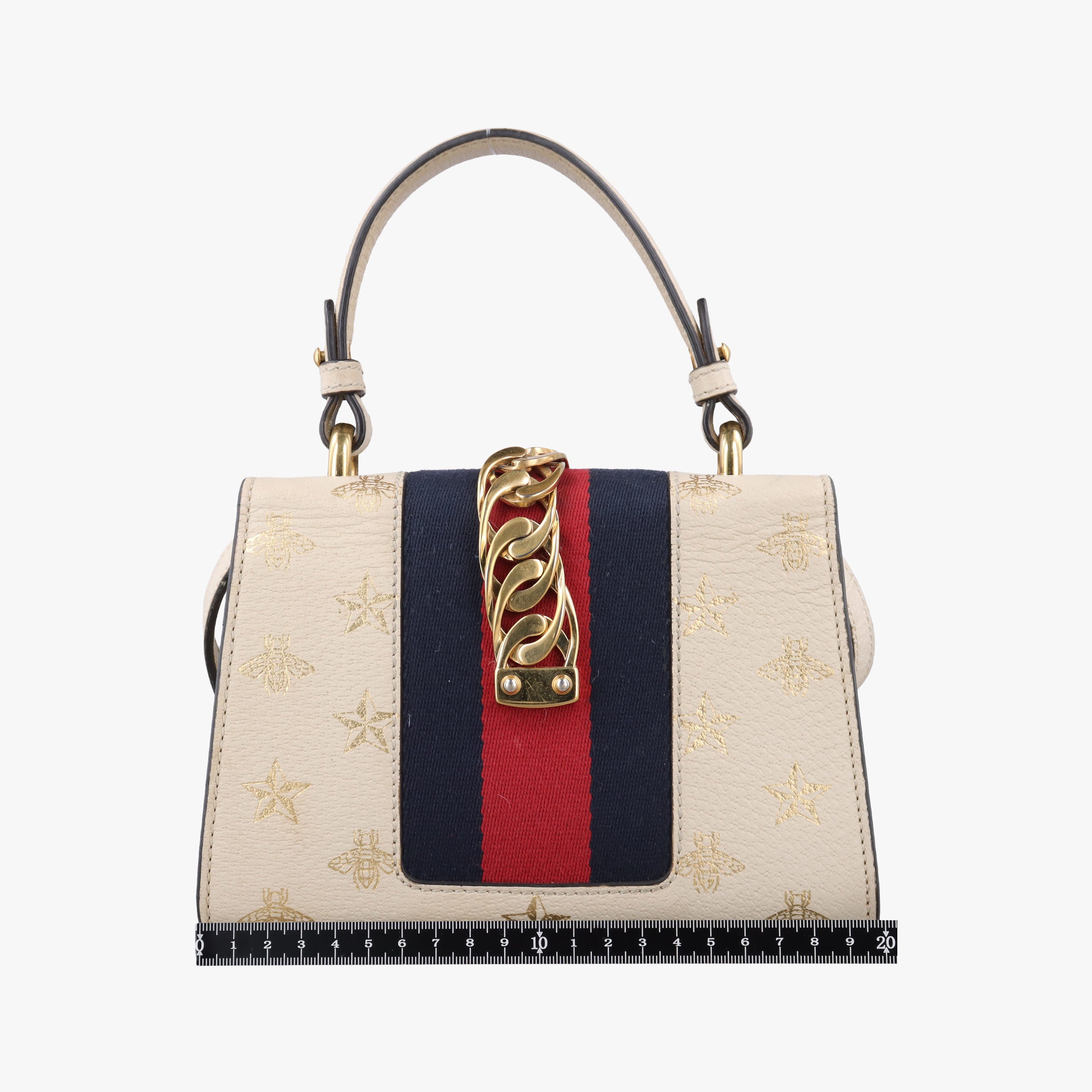 Vintage Gucci Sylvie White×black×red Leather 470270 shoulderbag | stylenewstar