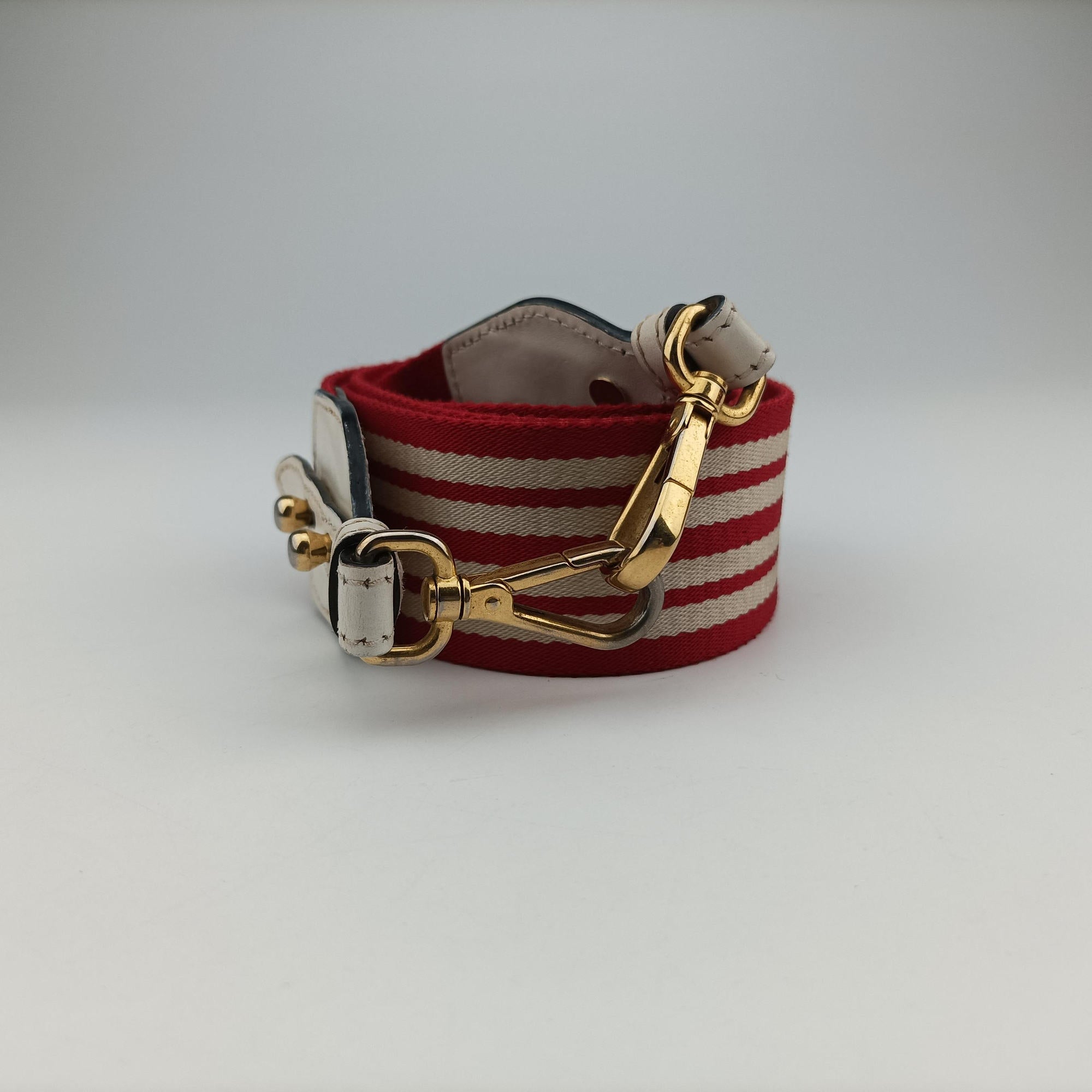 Pre-owned Prada lip print Esplanade Red×white Leather 1BH043 shoulderbag | stylenewstar