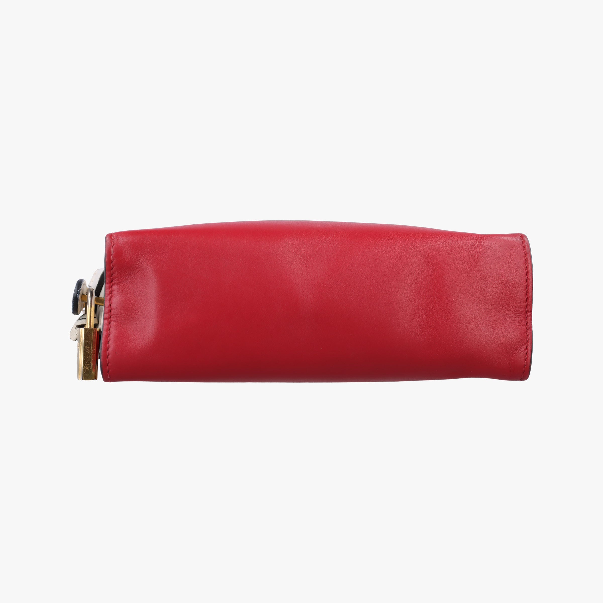 Pre-owned Prada lip print Esplanade Red×white Leather 1BH043 shoulderbag | stylenewstar
