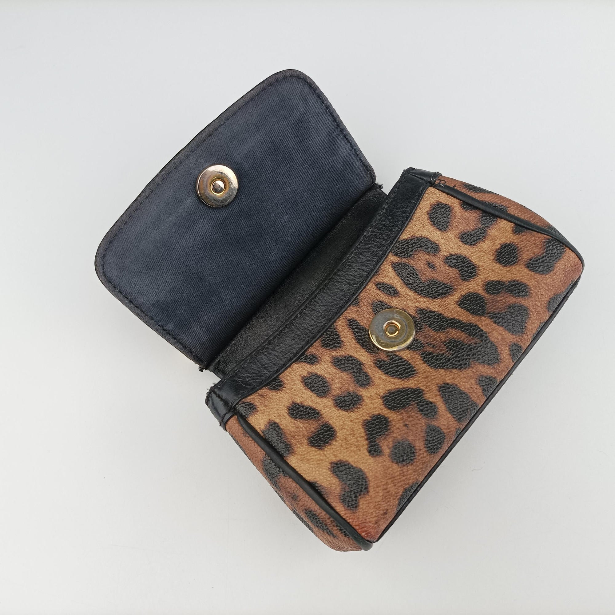 Pre-owned Dolce & Gabbana SICILY Leopard Multicolour PVC coated canvas  shoulderbag | stylenewstar