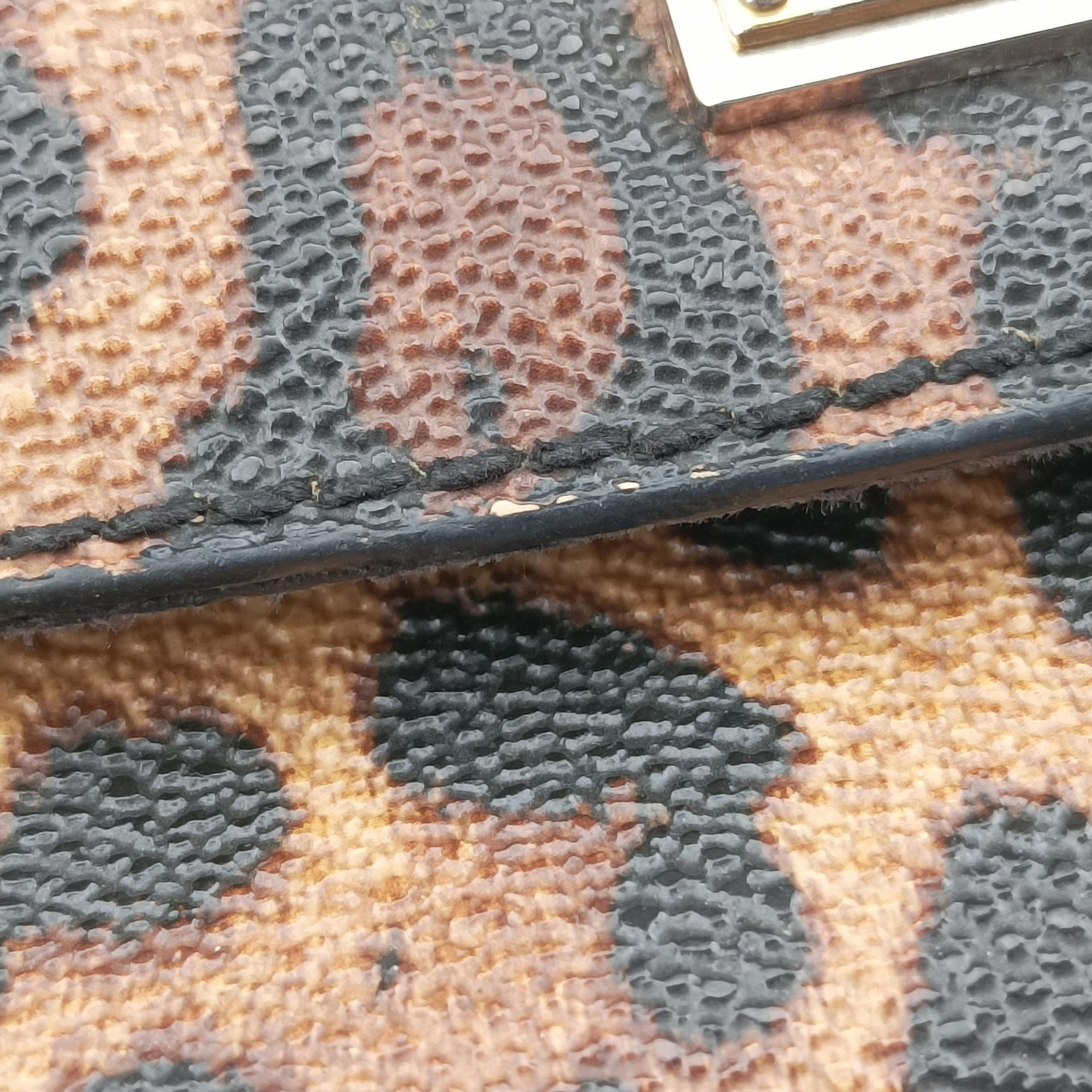 Pre-owned Dolce & Gabbana SICILY Leopard Multicolour PVC coated canvas  shoulderbag | stylenewstar