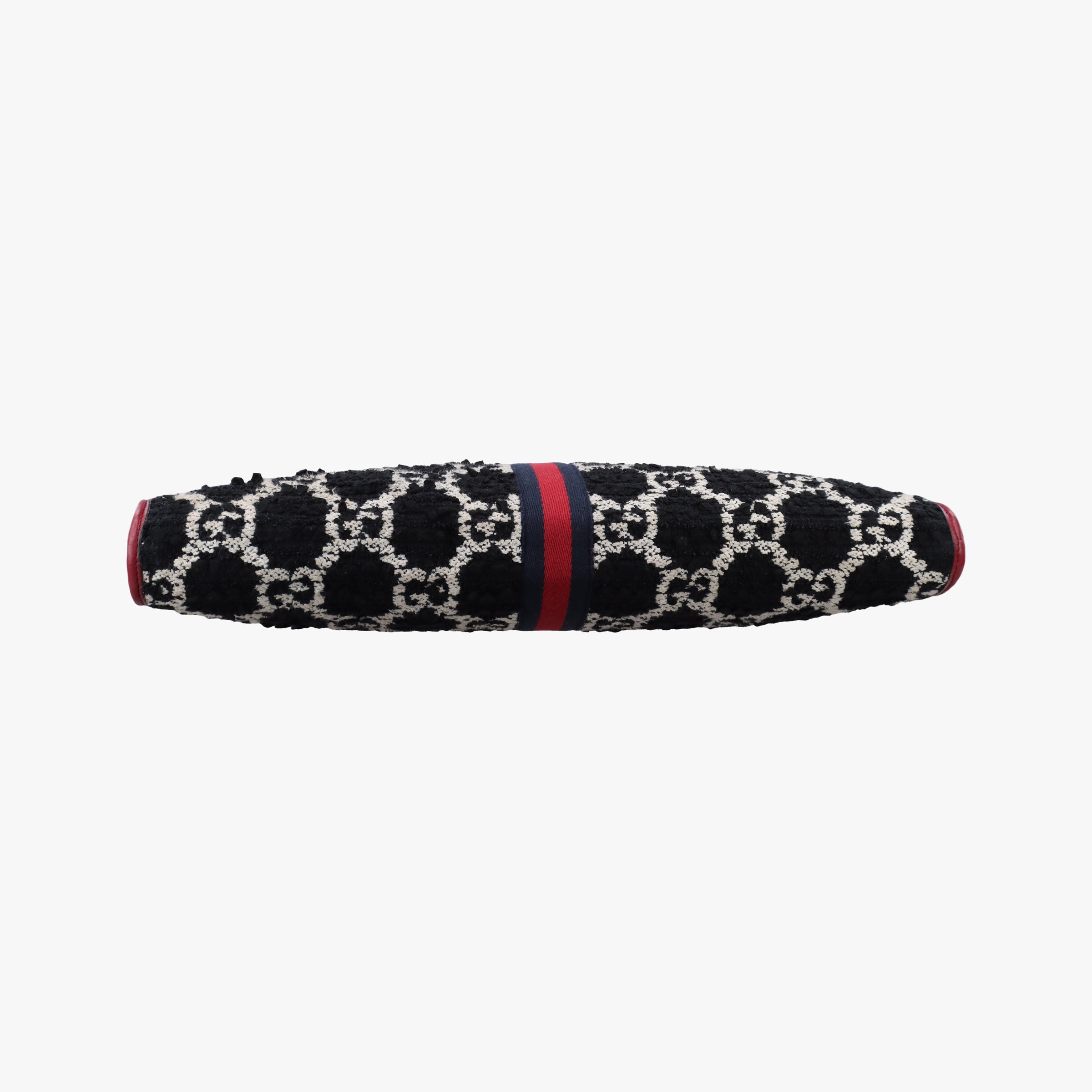 Pre-owned Gucci Rajah Black × Red × Multi Tweed × Leather 537219 shoulderbag | stylenewstar