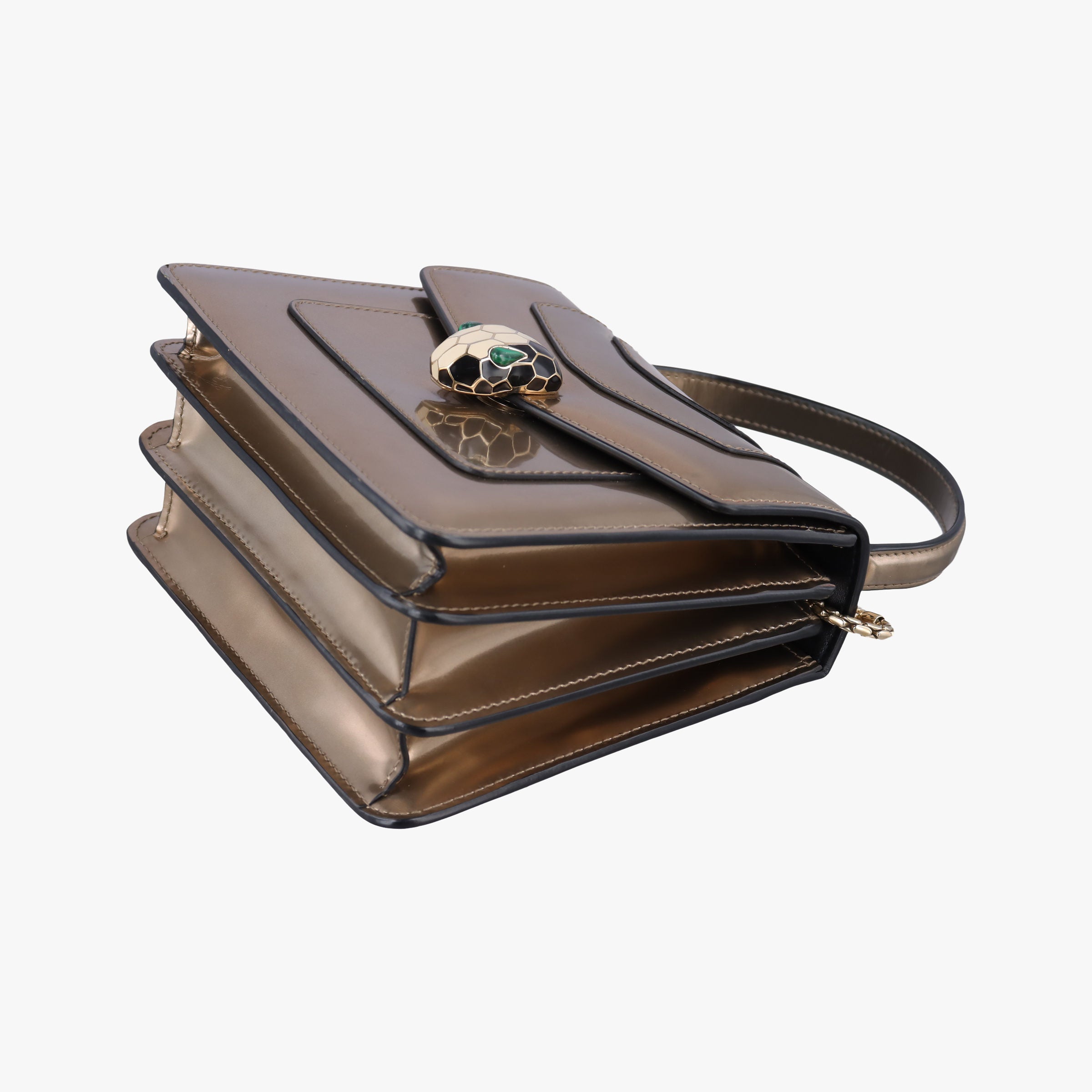 Pre-owned Bvlgari SERPENTI FOREVER Golden Enamel  shoulderbag | stylenewstar