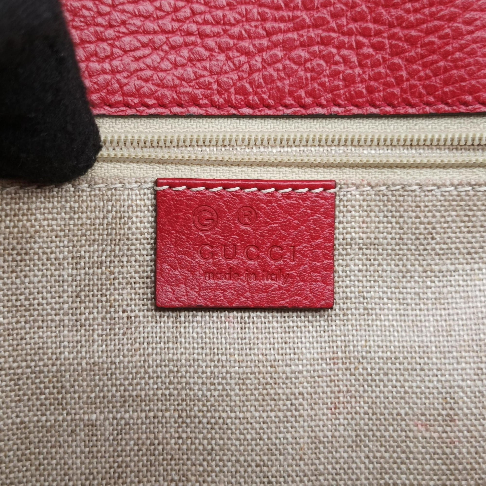 Pre-owned Gucci Interlocking G Red Leather 510303 shoulderbag | stylenewstar