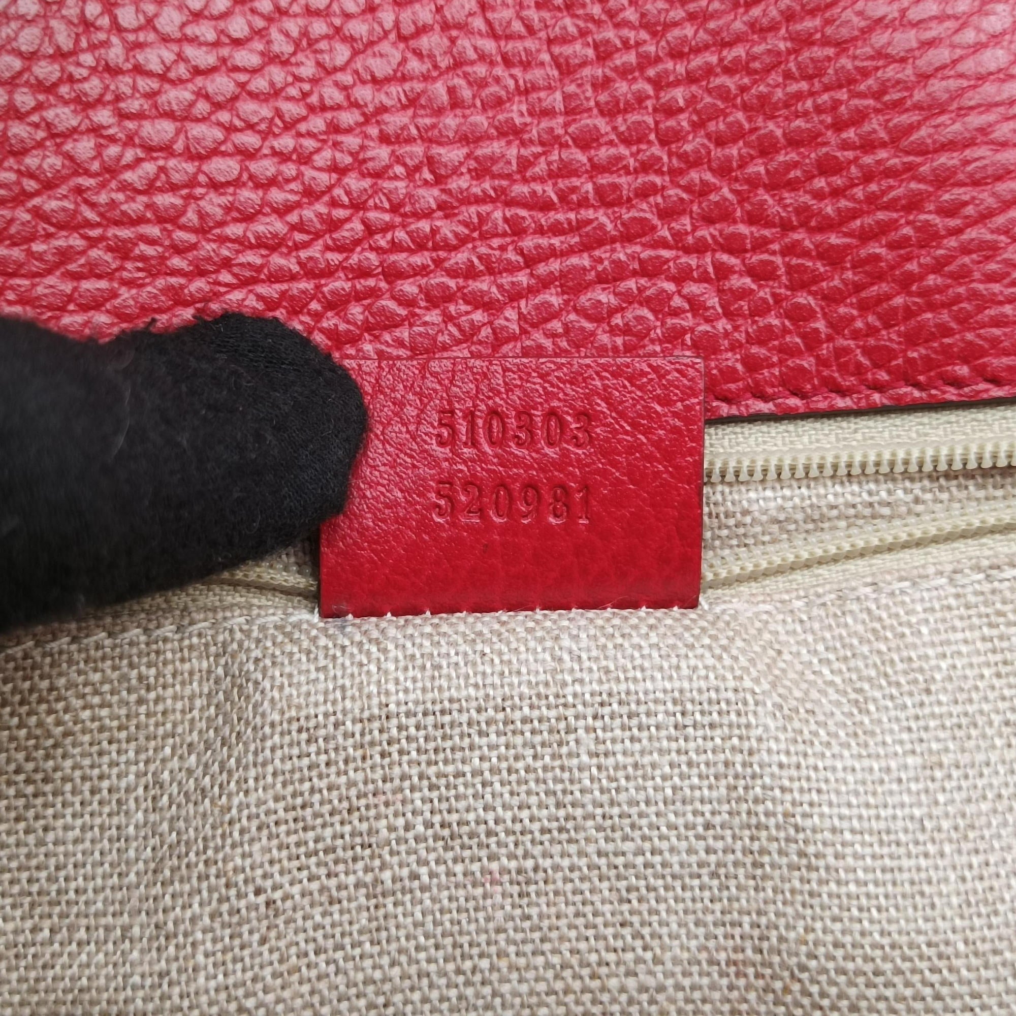 Pre-owned Gucci Interlocking G Red Leather 510303 shoulderbag | stylenewstar