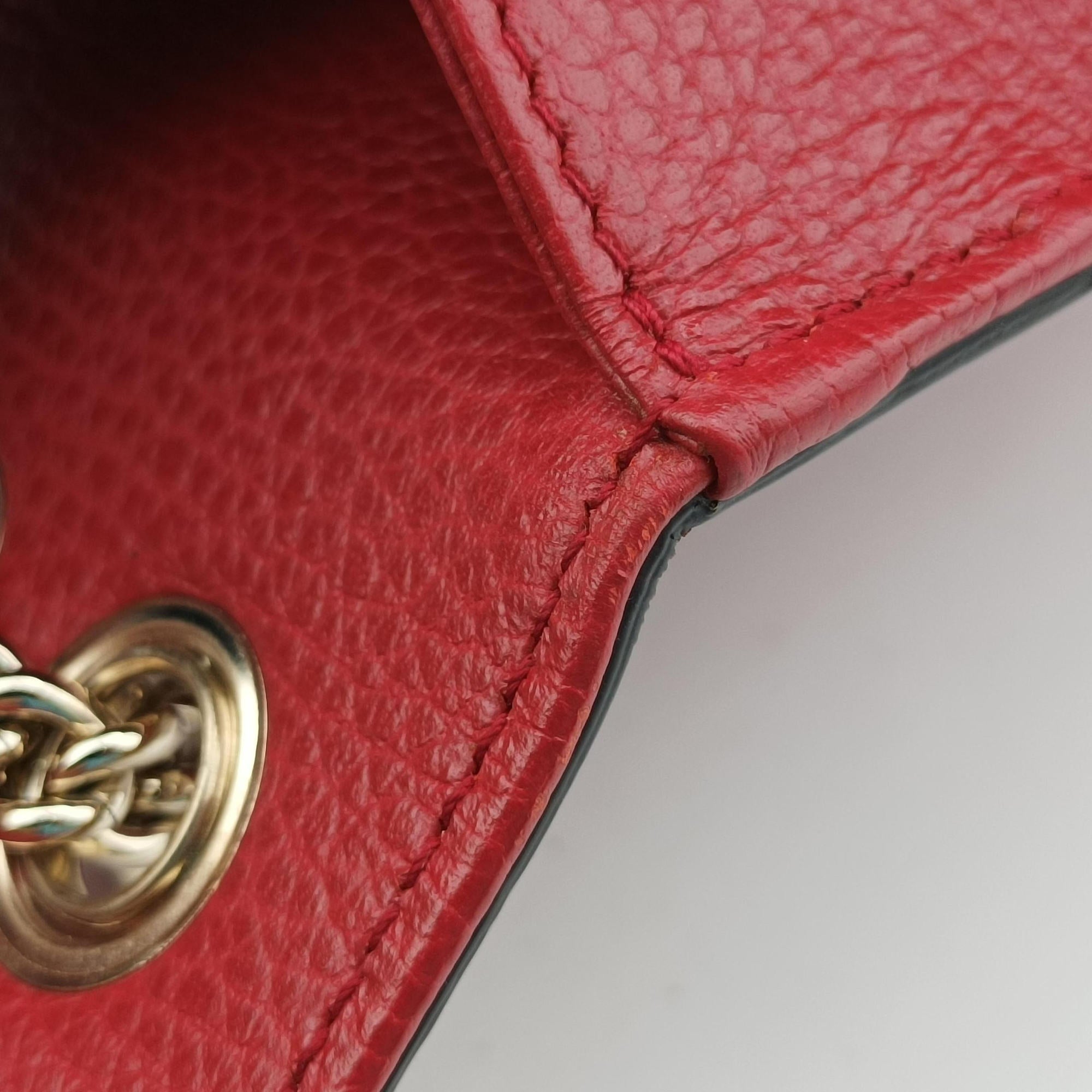 Pre-owned Gucci Interlocking G Red Leather 510303 shoulderbag | stylenewstar