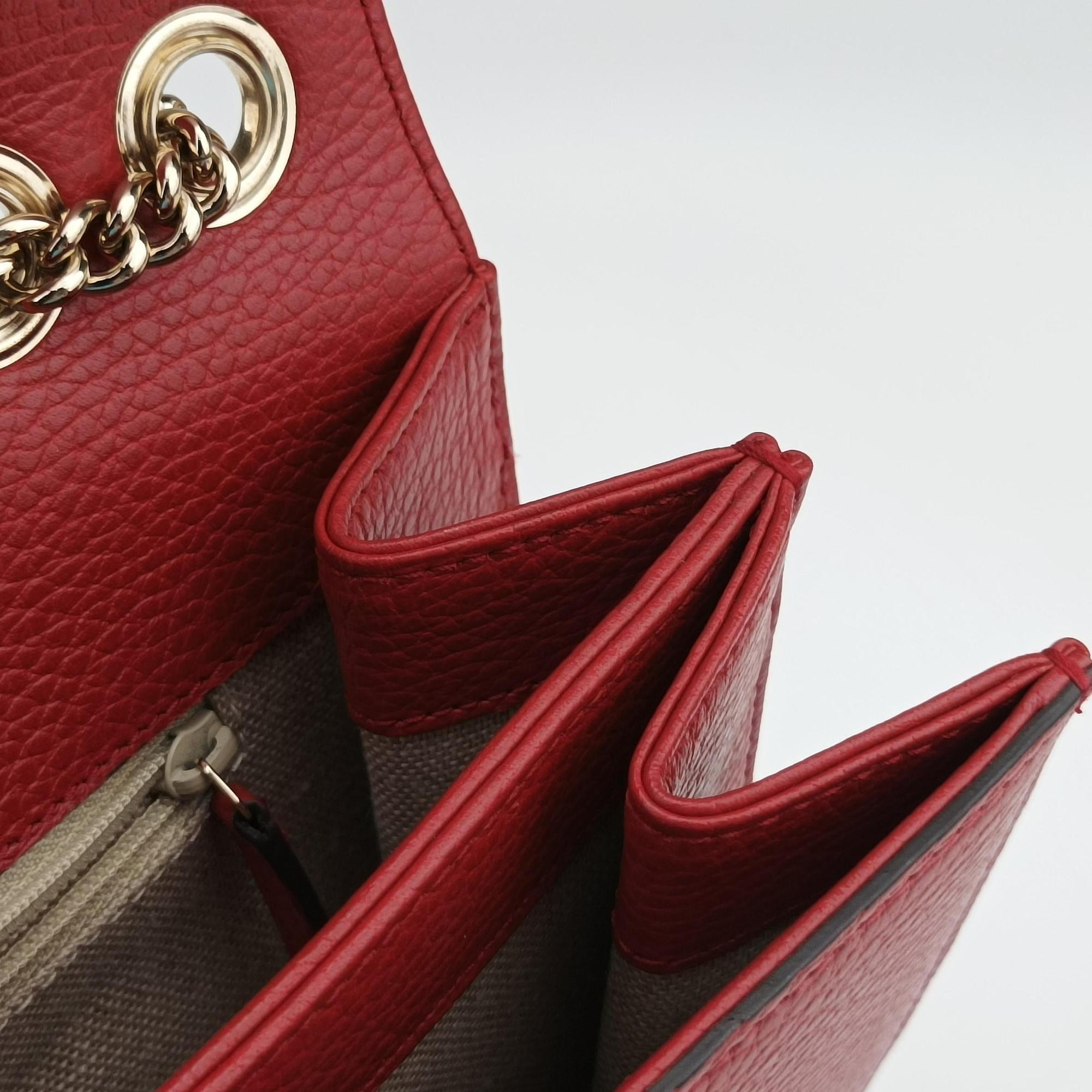 Pre-owned Gucci Interlocking G Red Leather 510303 shoulderbag | stylenewstar