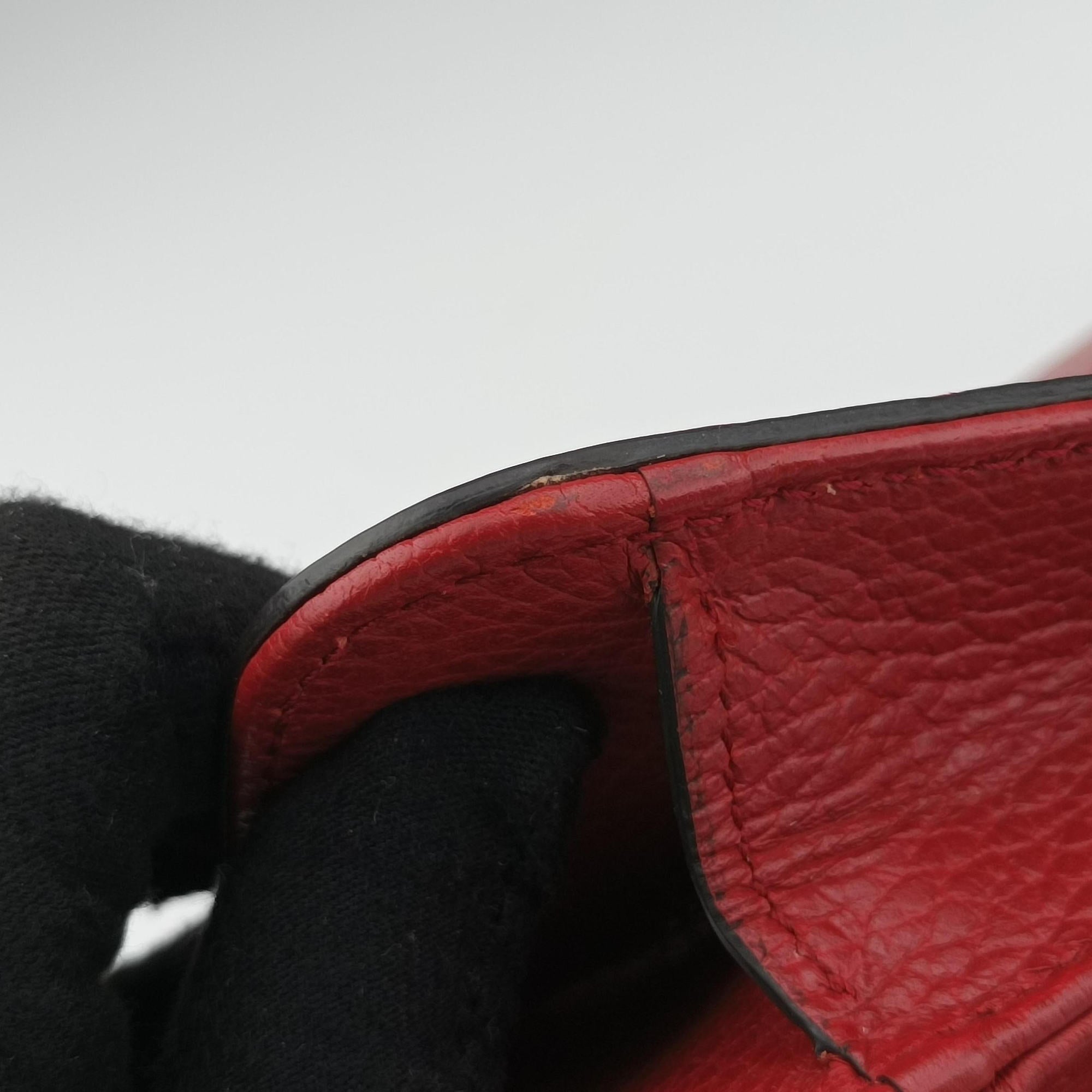 Pre-owned Gucci Interlocking G Red Leather 510303 shoulderbag | stylenewstar