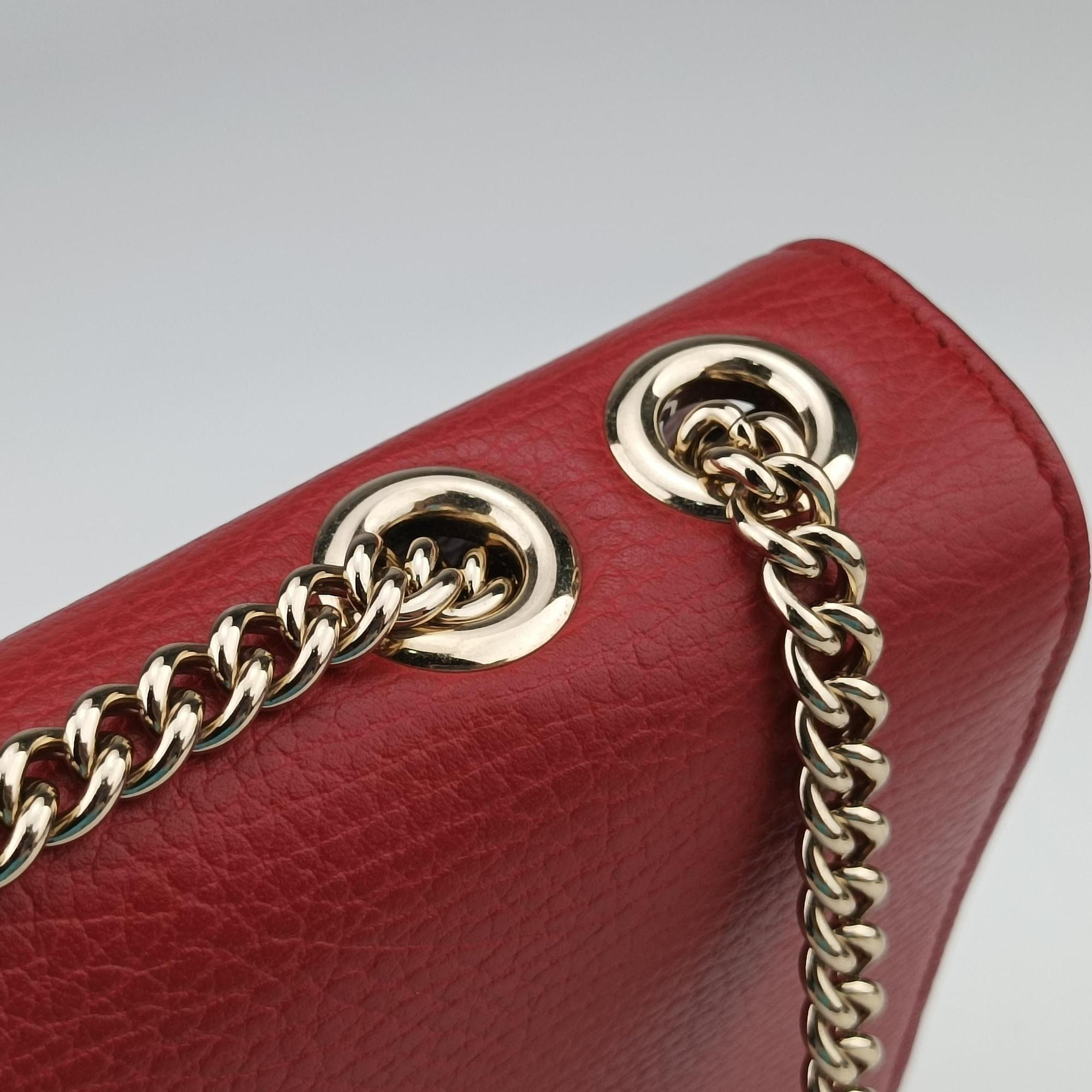 Pre-owned Gucci Interlocking G Red Leather 510303 shoulderbag | stylenewstar