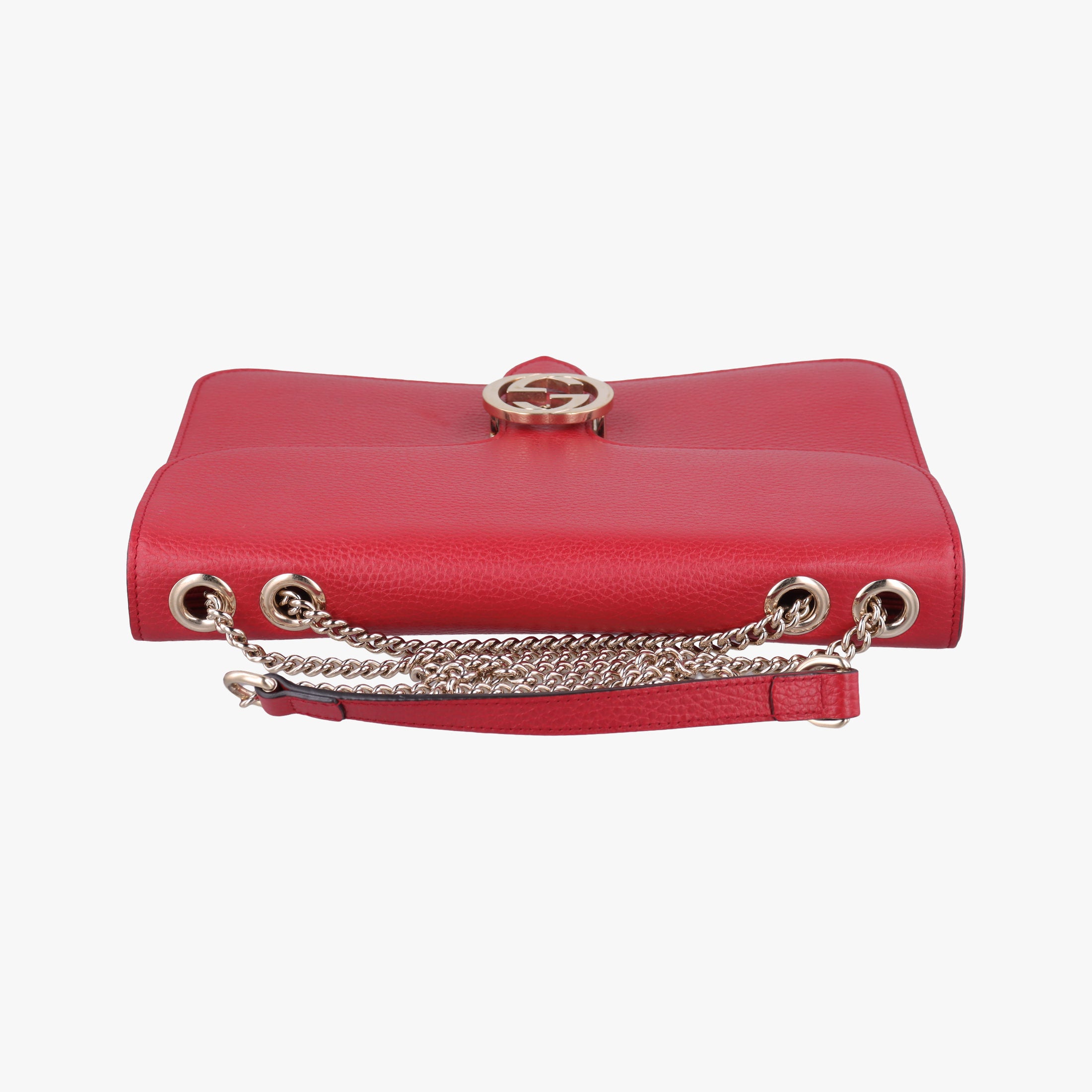 Pre-owned Gucci Interlocking G Red Leather 510303 shoulderbag | stylenewstar
