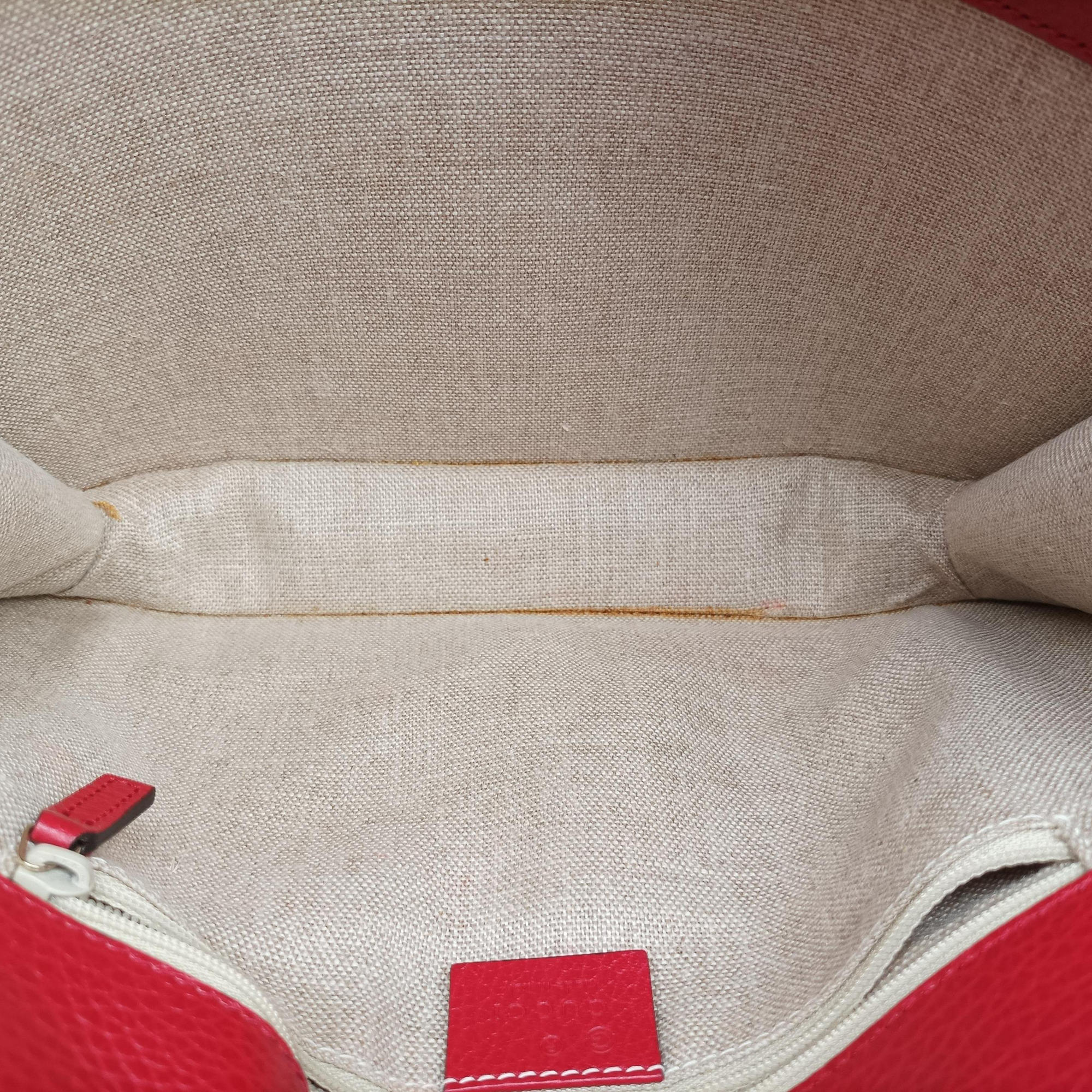 Pre-owned Gucci Interlocking G Red Leather 510303 shoulderbag | stylenewstar
