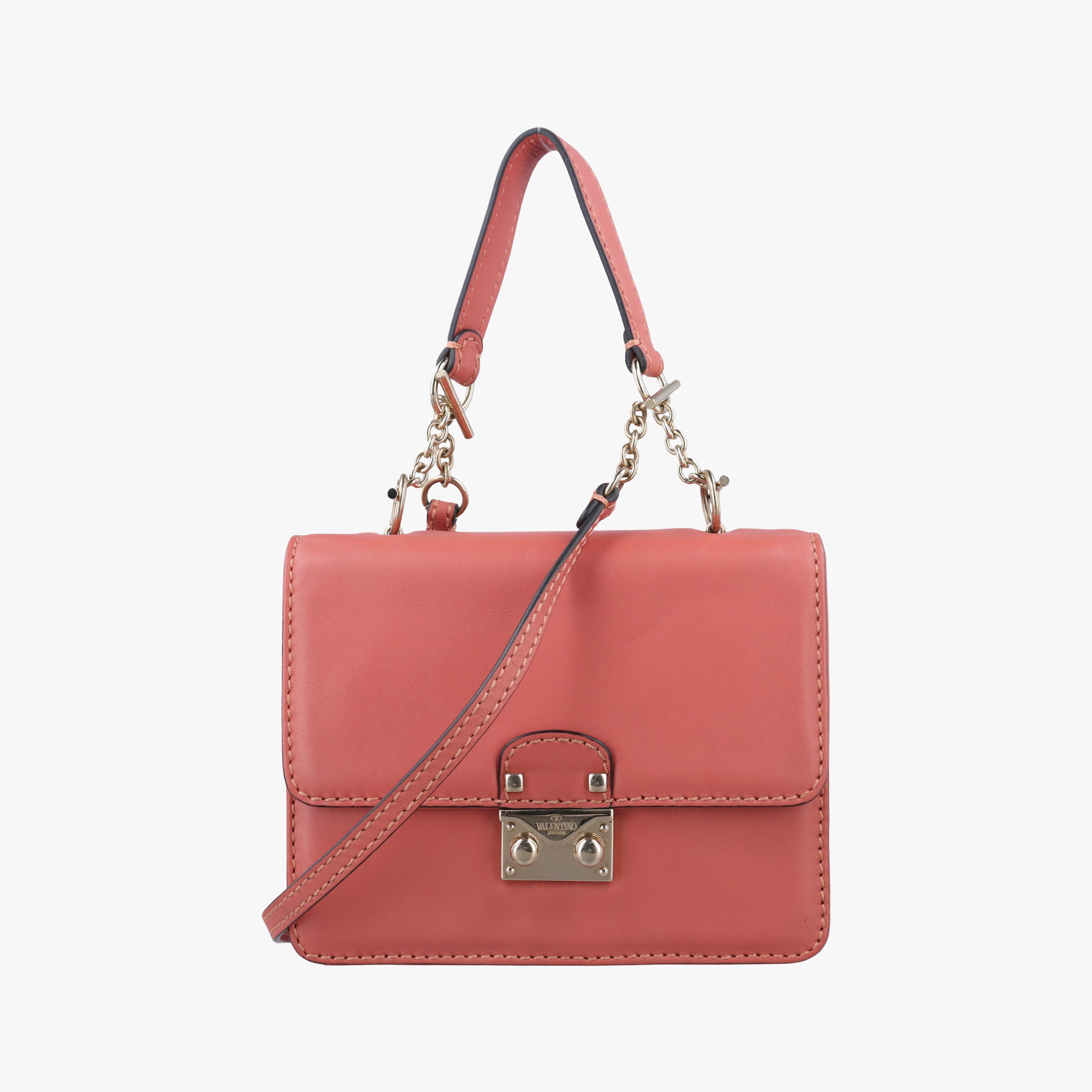 Pre-owned Valentino Cabana Orange leather  shoulderbag | stylenewstar