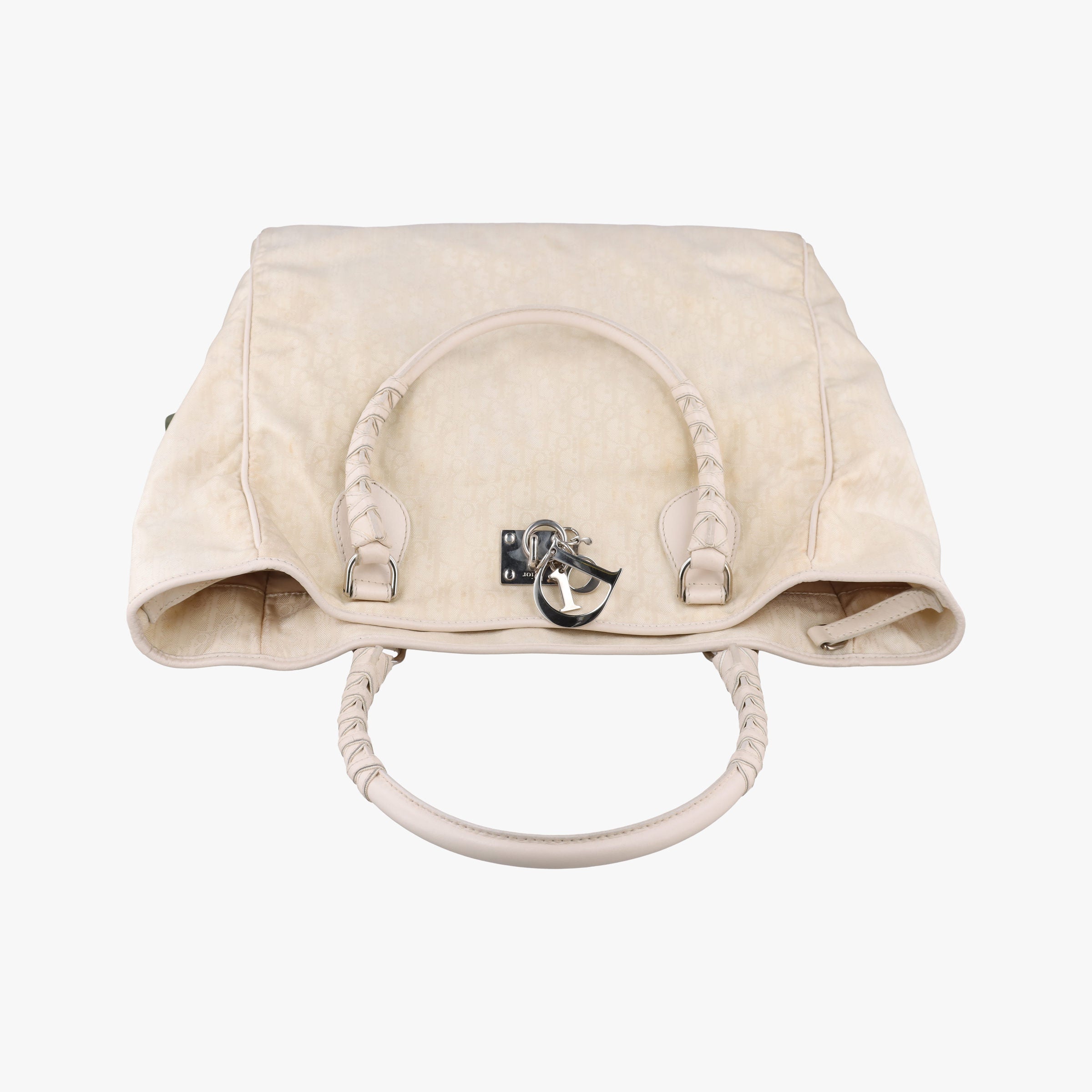 Pre-owned Christian Dior Lovely Beige Diorissimo Canvas × Leather  handbag | stylenewstar
