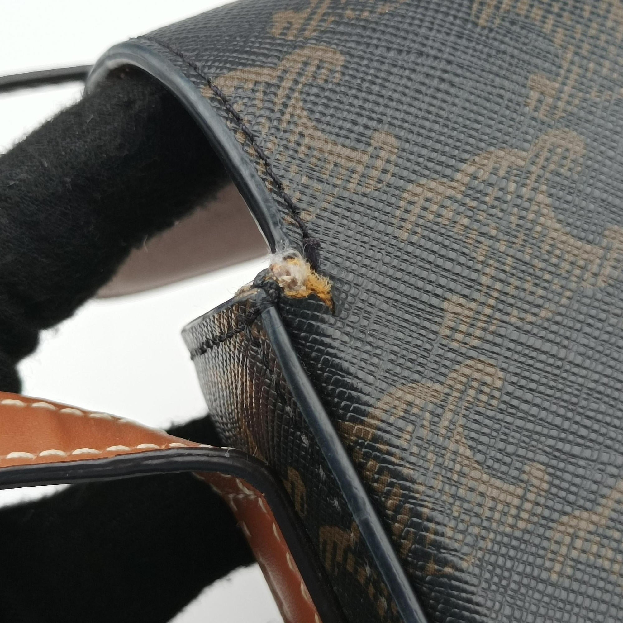 Pre-owned Celine Claude TRIOMPHE Brown PVC coated canvas  shoulderbag | stylenewstar
