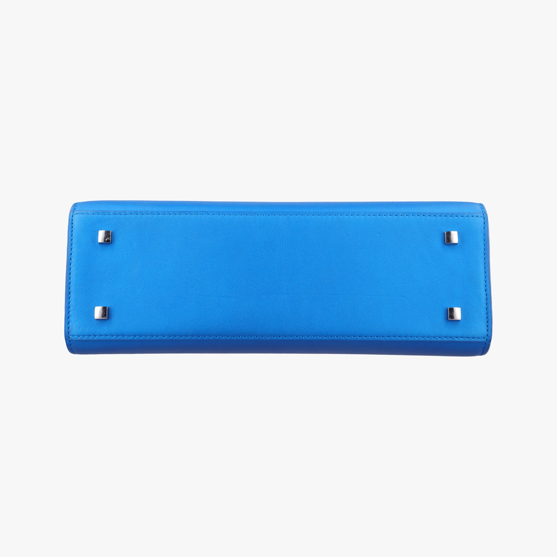 Pre-owned Delvaux Tan pete Blue Leather  shoulderbag | stylenewstar