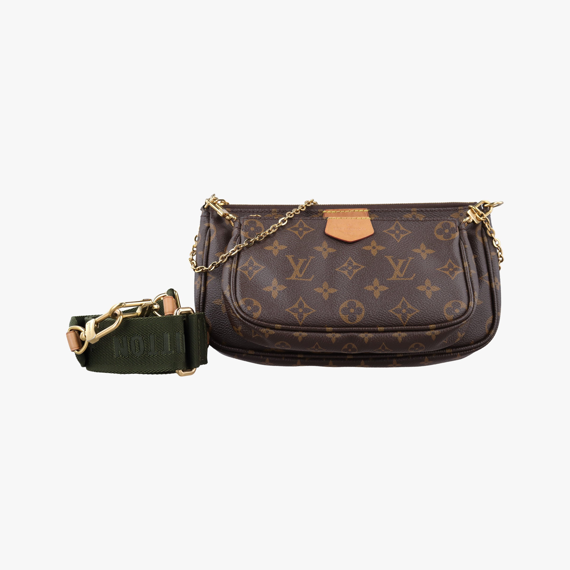 Pre-owned Louis Vuitton MULTI POCHETTE ACCESSOIRES MARRON×ROSE CLAIRE Monogram Canvas M44840 shoulderbag | stylenewstar