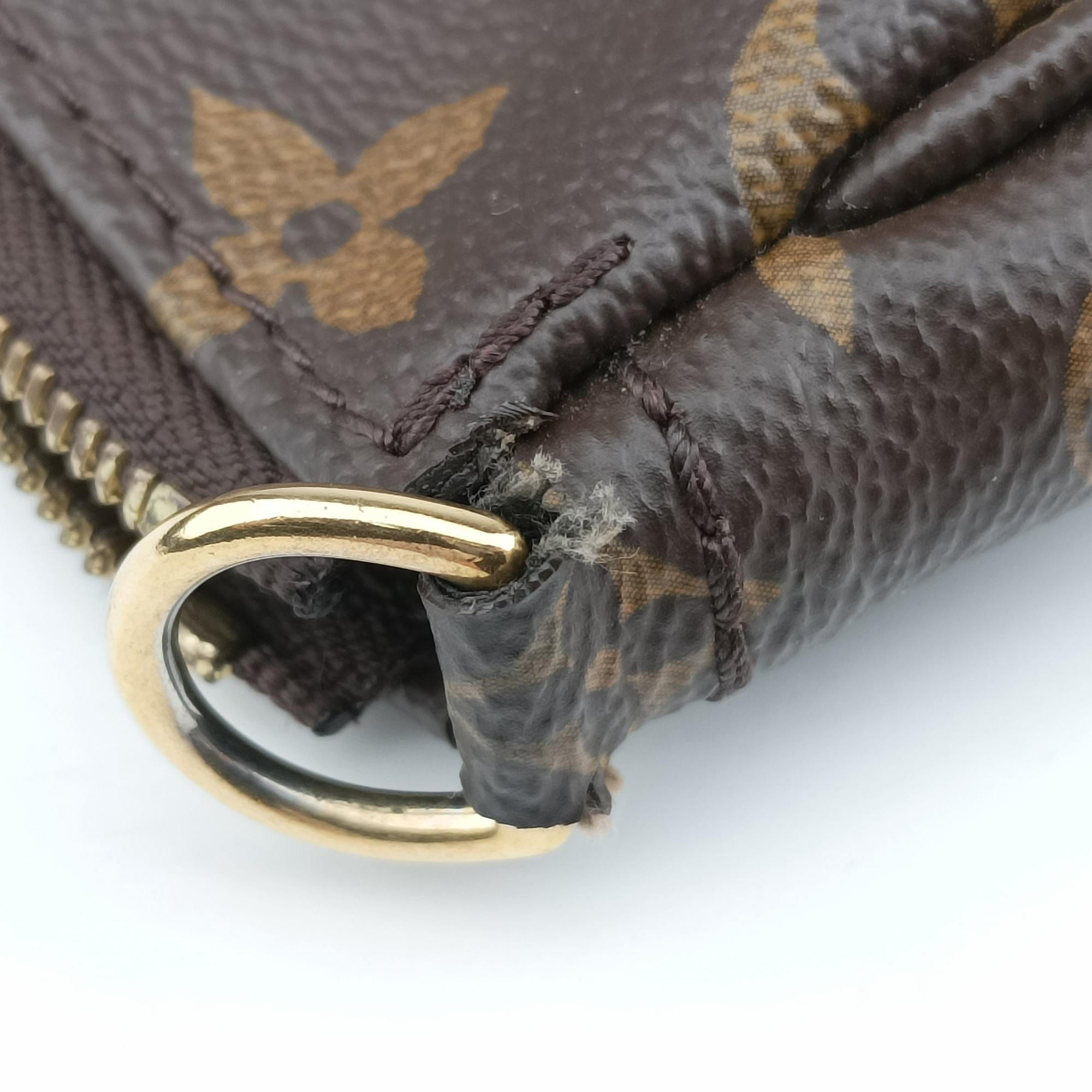 Pre-owned Louis Vuitton MULTI POCHETTE ACCESSOIRES MARRON×ROSE CLAIRE Monogram Canvas M44840 shoulderbag | stylenewstar