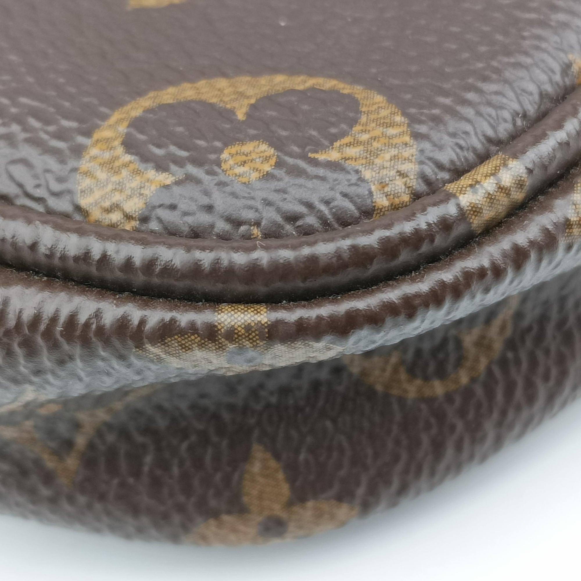 Pre-owned Louis Vuitton MULTI POCHETTE ACCESSOIRES MARRON×ROSE CLAIRE Monogram Canvas M44840 shoulderbag | stylenewstar