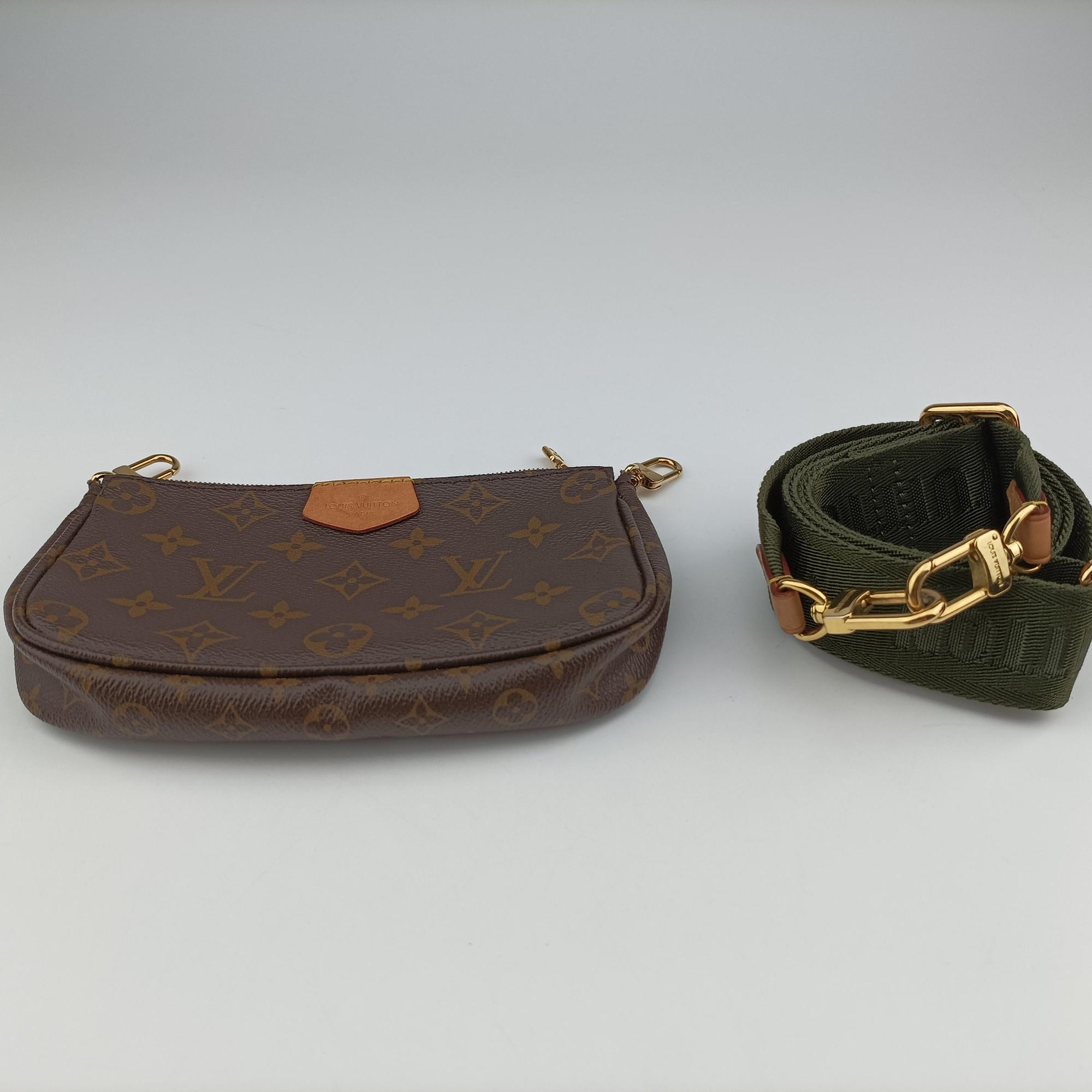 Pre-owned Louis Vuitton MULTI POCHETTE ACCESSOIRES MARRON×ROSE CLAIRE Monogram Canvas M44840 shoulderbag | stylenewstar