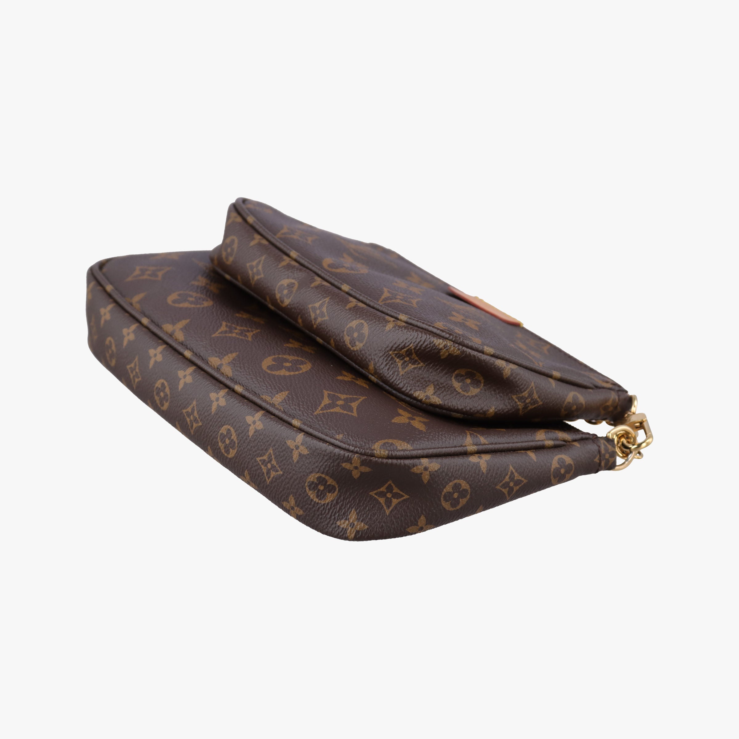 Pre-owned Louis Vuitton MULTI POCHETTE ACCESSOIRES MARRON×ROSE CLAIRE Monogram Canvas M44840 shoulderbag | stylenewstar