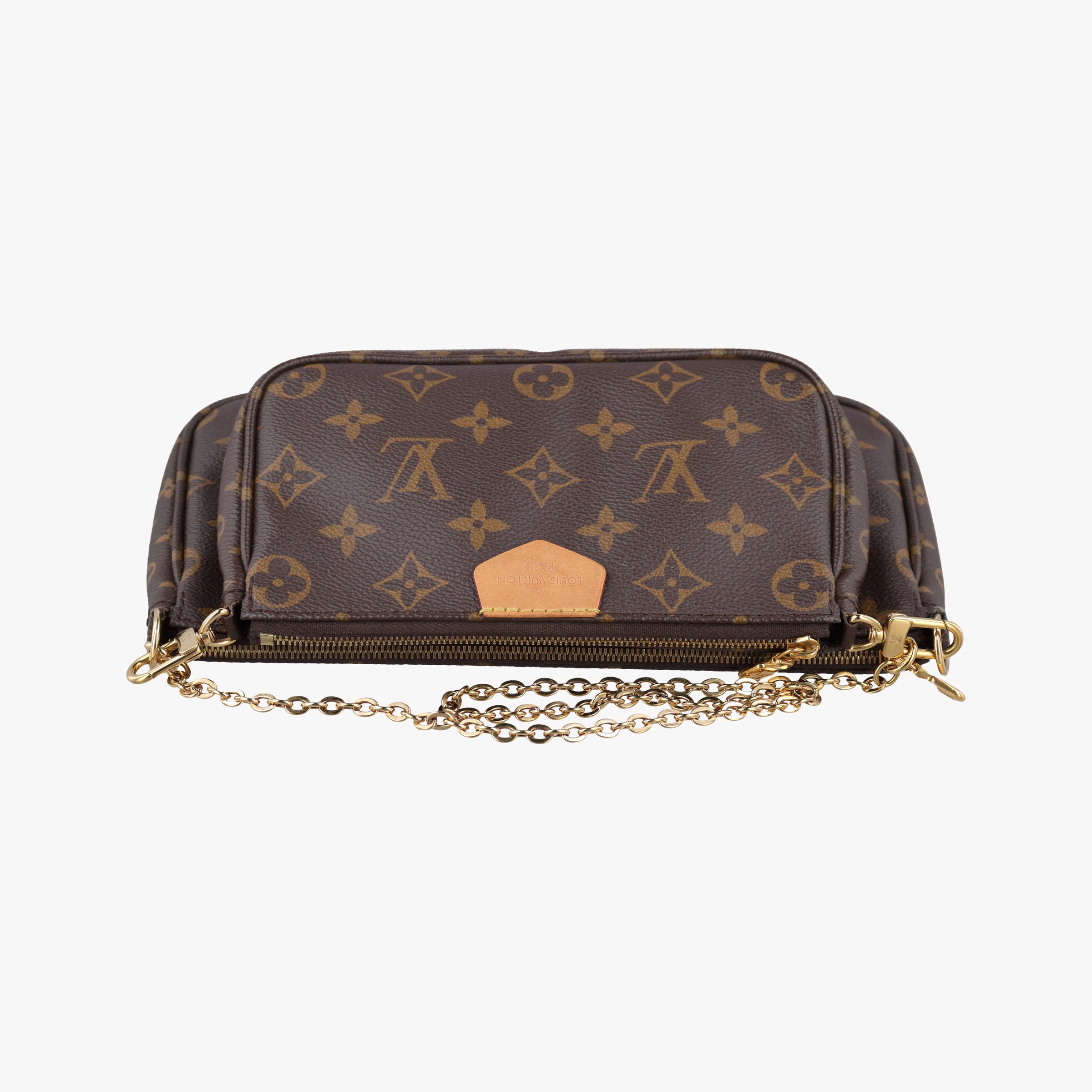 Pre-owned Louis Vuitton MULTI POCHETTE ACCESSOIRES MARRON×ROSE CLAIRE Monogram Canvas M44840 shoulderbag | stylenewstar