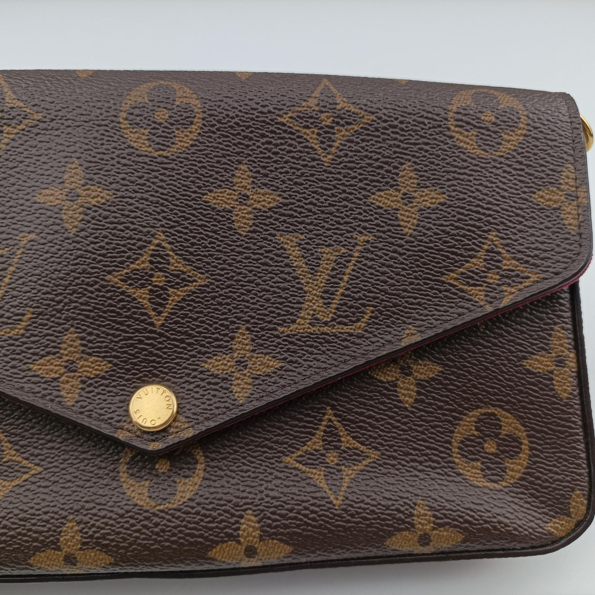 Pre-owned Louis Vuitton Pochette Felicie Brown Monogram Canvas M61276 shoulderbag | stylenewstar