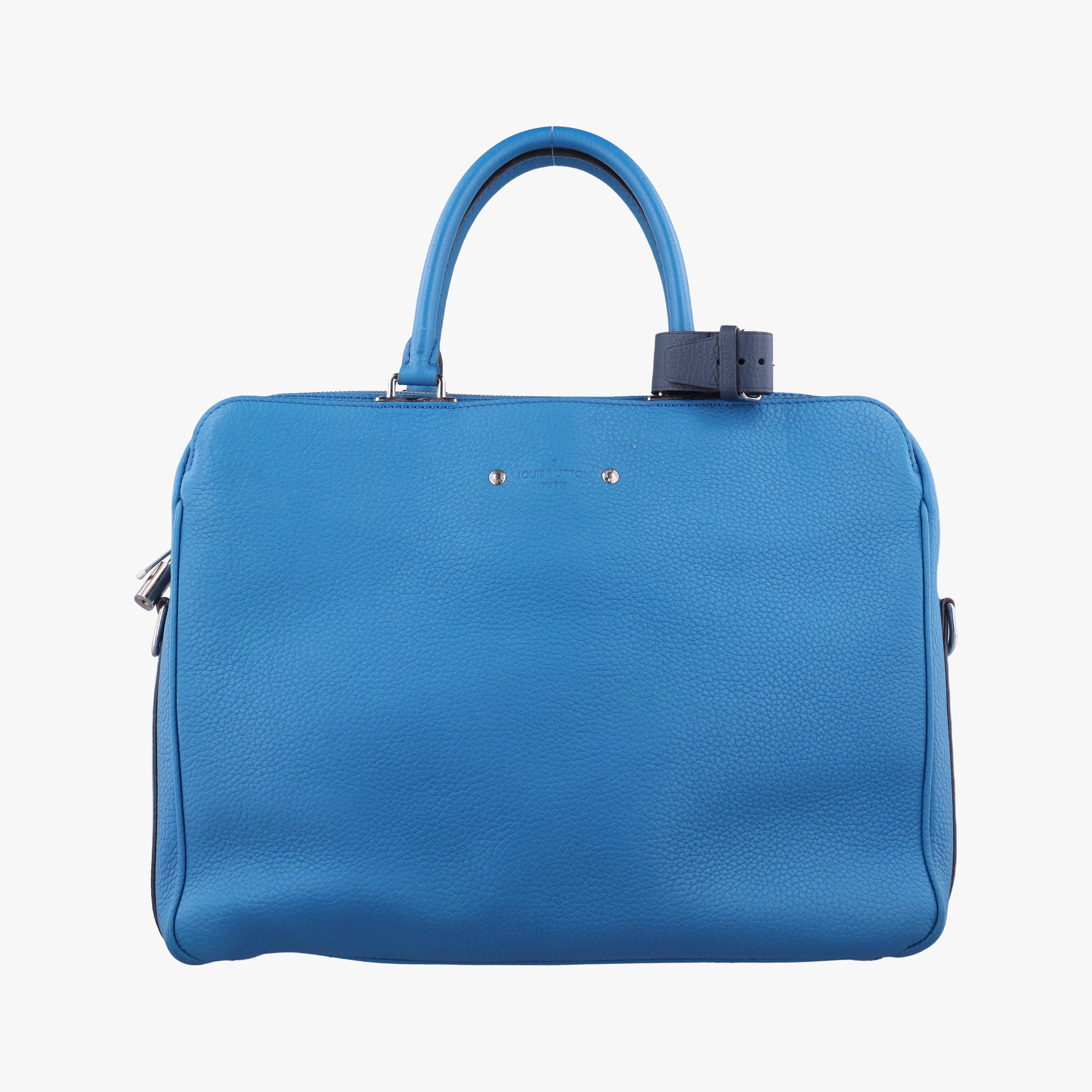 Pre-owned Louis Vuitton Armand Briefcase MM Blue Taurillon leather M52822 handbag | stylenewstar