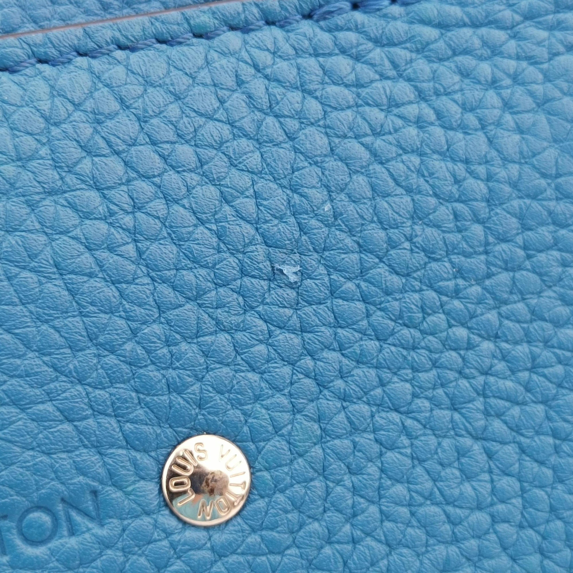 Pre-owned Louis Vuitton Armand Briefcase MM Blue Taurillon leather M52822 handbag | stylenewstar