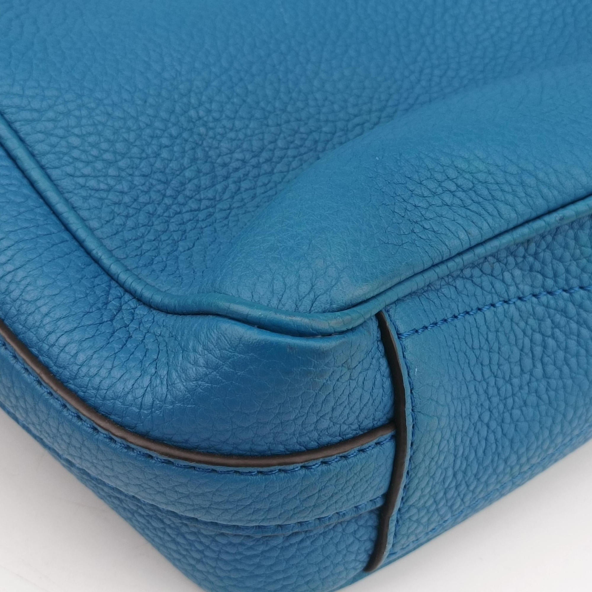 Pre-owned Louis Vuitton Armand Briefcase MM Blue Taurillon leather M52822 handbag | stylenewstar