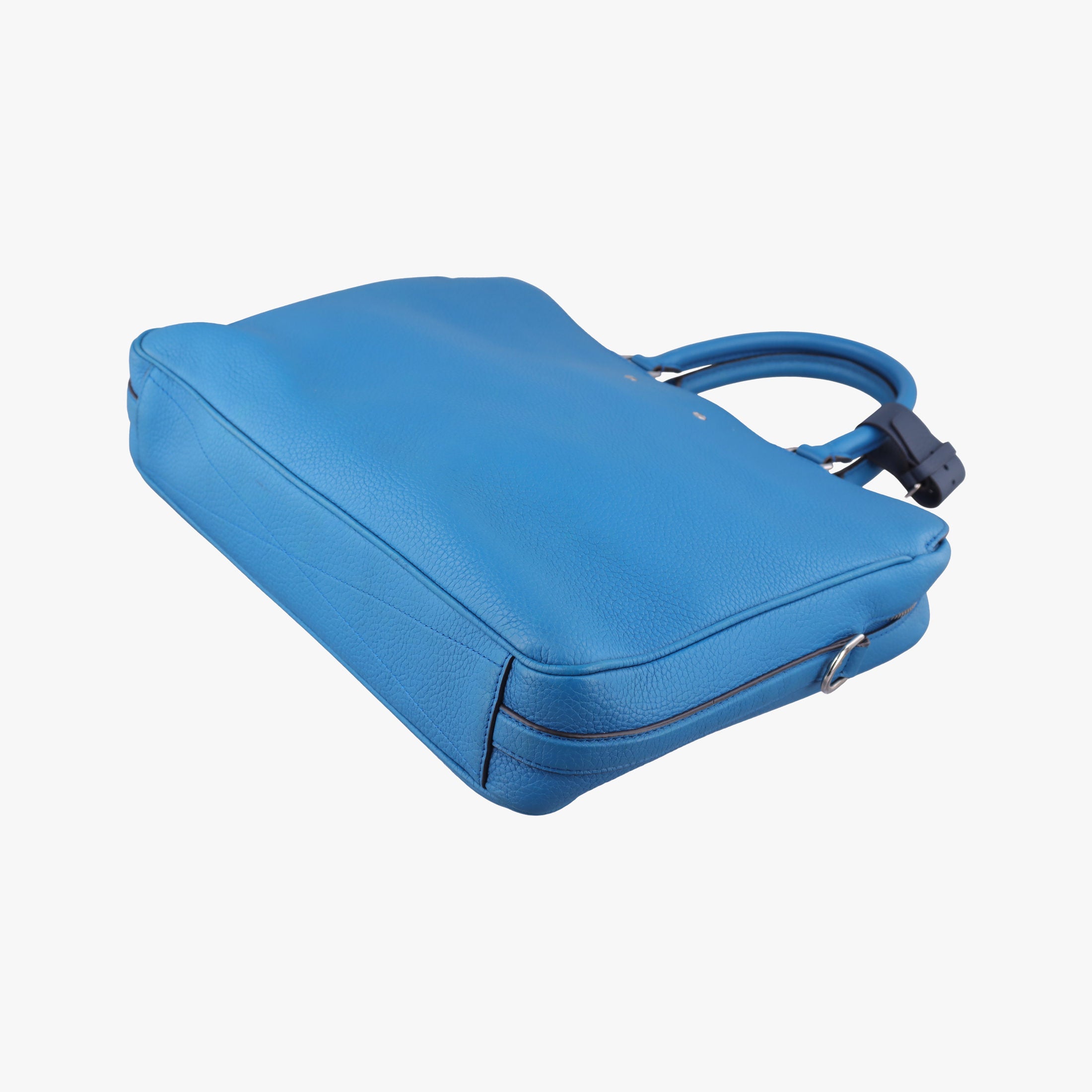 Pre-owned Louis Vuitton Armand Briefcase MM Blue Taurillon leather M52822 handbag | stylenewstar
