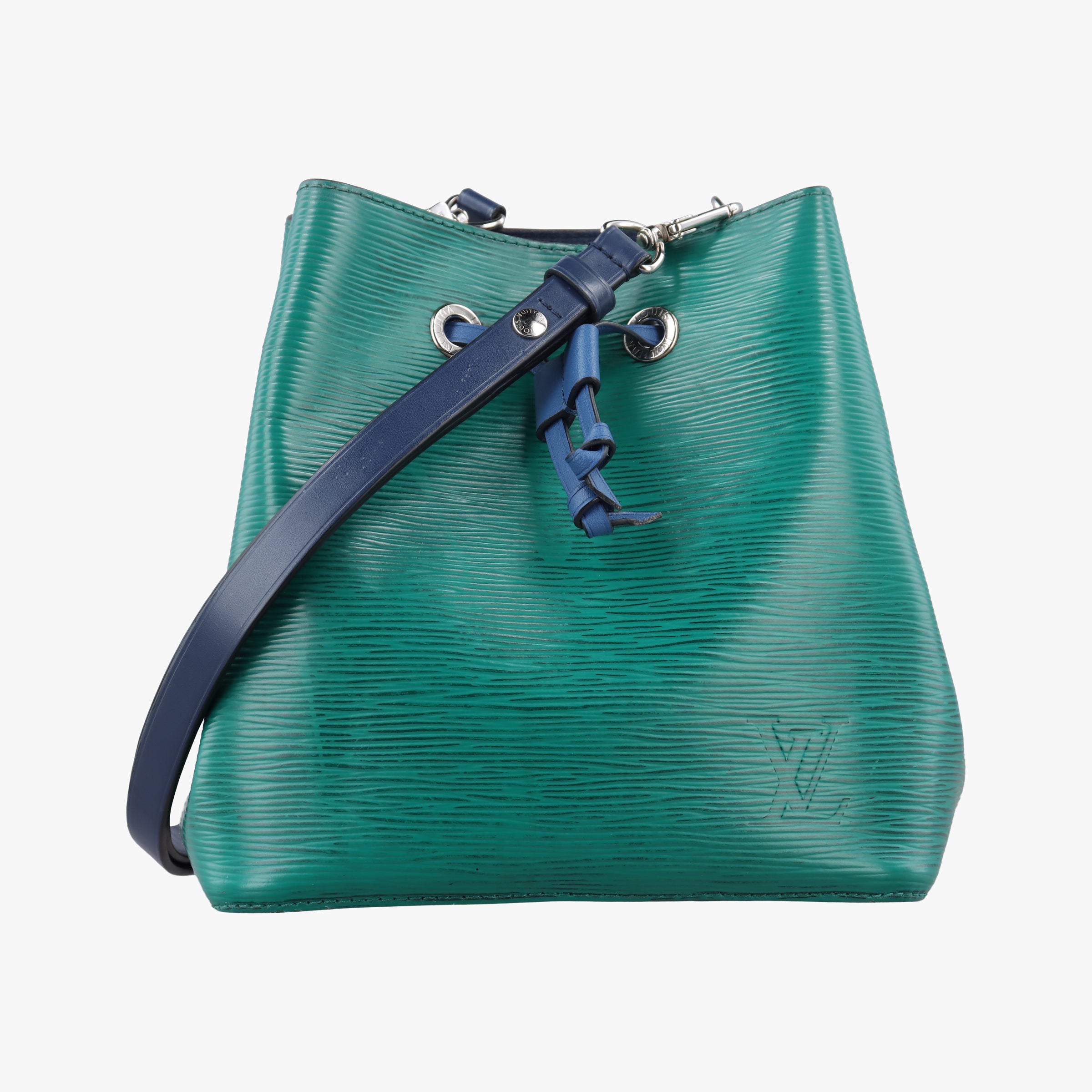 Vintage Louis Vuitton NeoNoe BB Emerald Green × Navy Blue Epi M55582 shoulderbag | stylenewstar