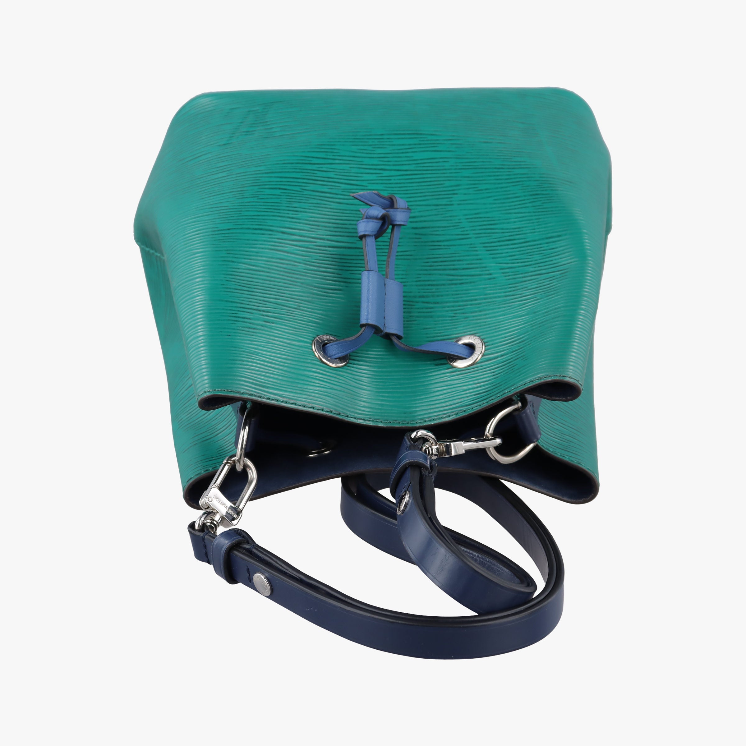 Vintage Louis Vuitton NeoNoe BB Emerald Green × Navy Blue Epi M55582 shoulderbag | stylenewstar
