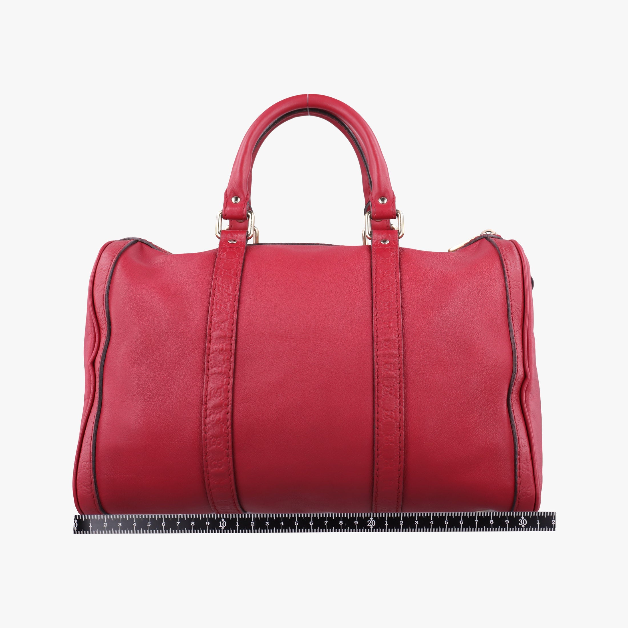 Secondhand Gucci Guccissima Trim Web Joy Red Leather 247205 shoulderbag | stylenewstar