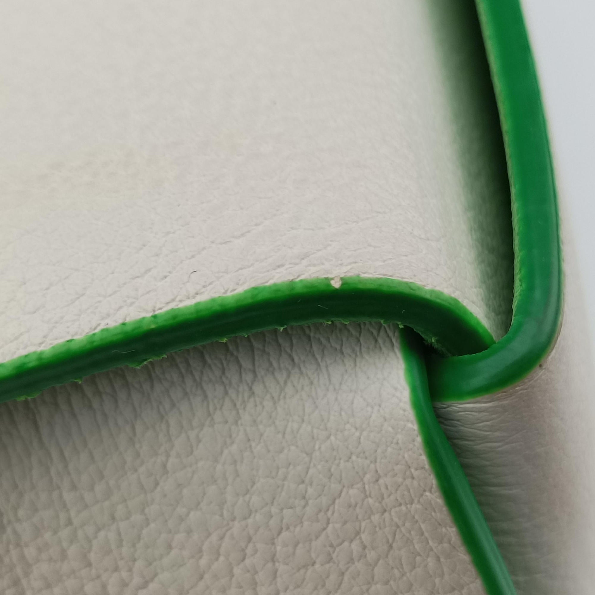 Pre-owned Bottega Veneta THE ARCO Tote White×Green lambskin  handbag | stylenewstar