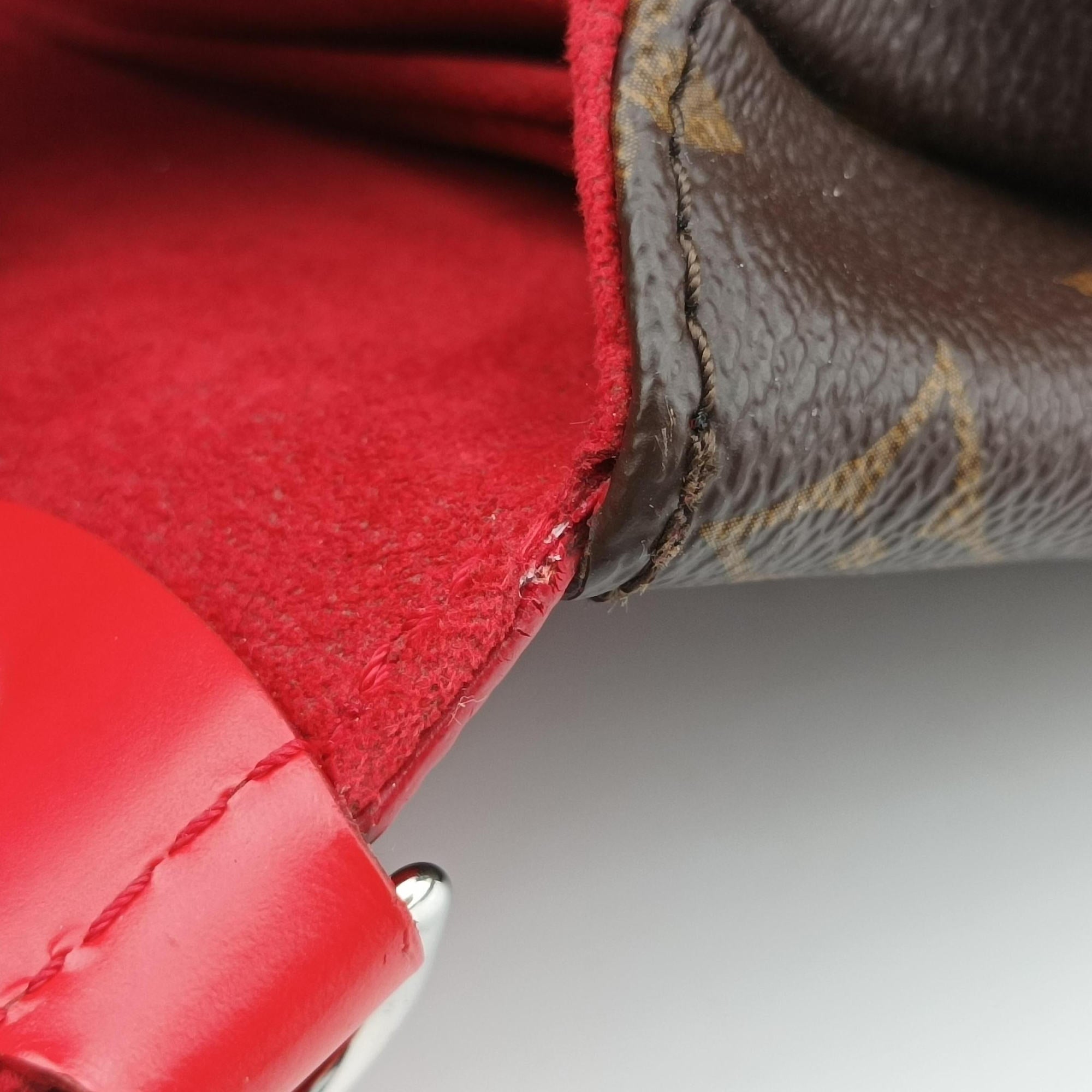 Pre-owned Louis Vuitton SAINT MICHEL brown×COQUELICOT Monogram Canvas×Epi Leather M44031 shoulderbag | stylenewstar
