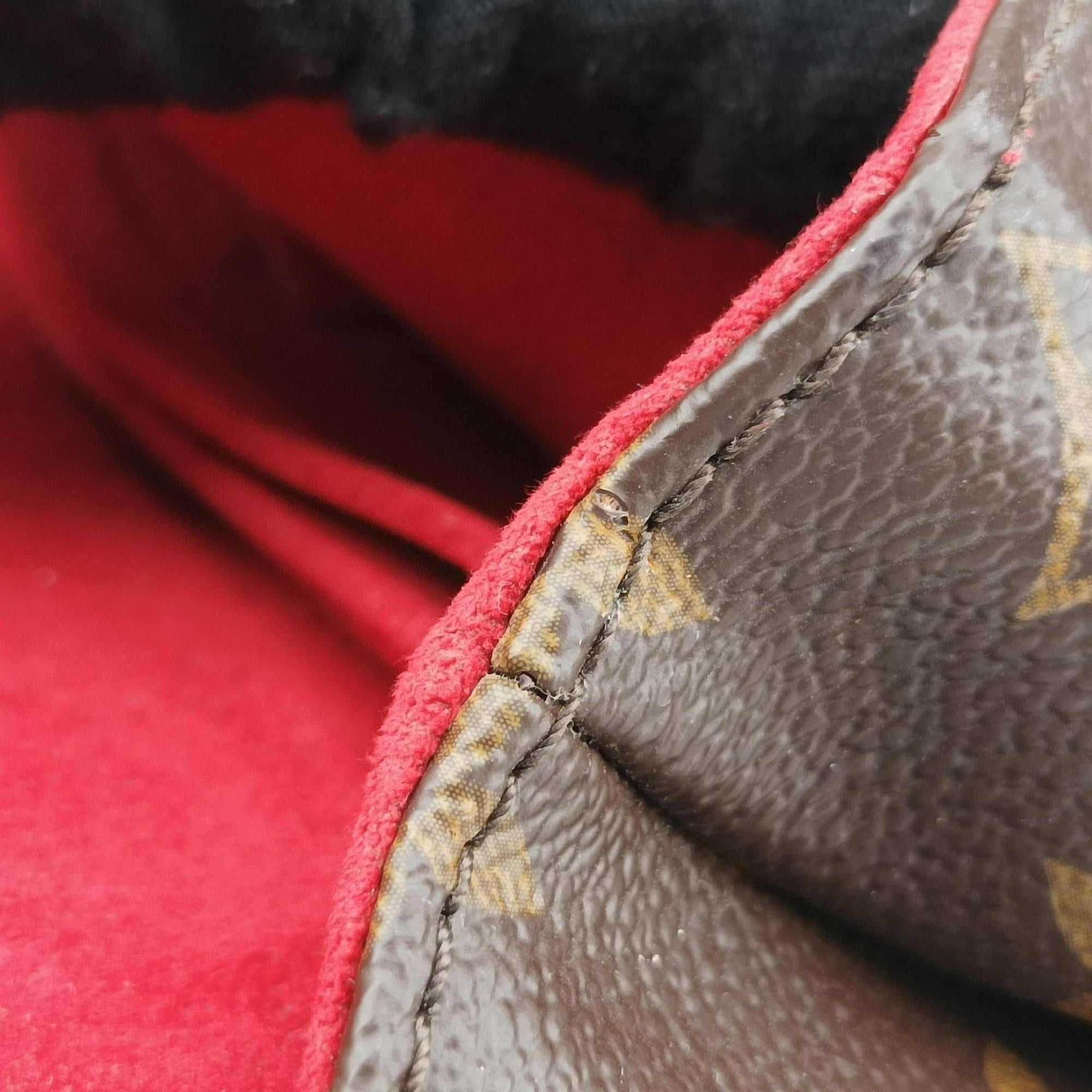 Pre-owned Louis Vuitton SAINT MICHEL brown×COQUELICOT Monogram Canvas×Epi Leather M44031 shoulderbag | stylenewstar