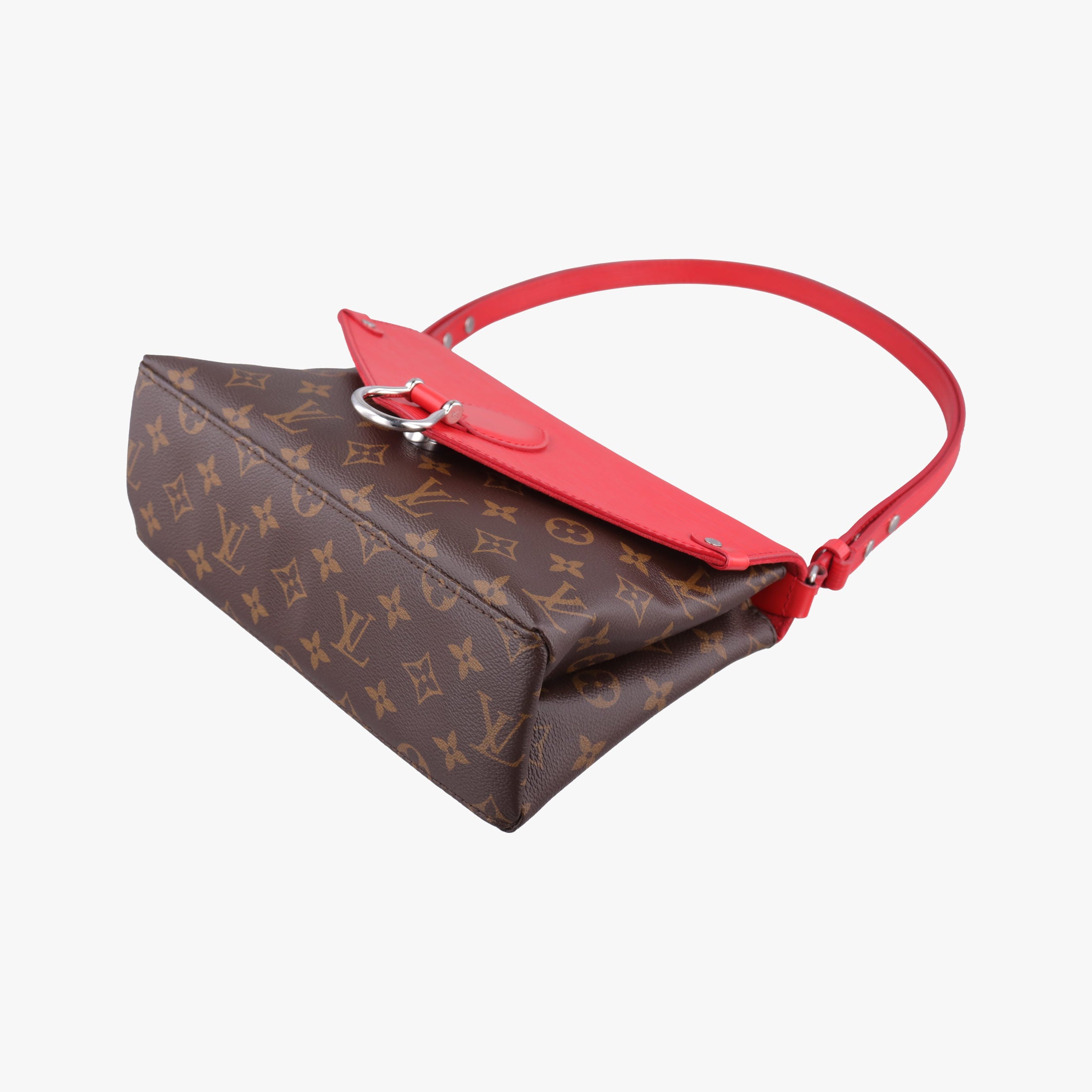Pre-owned Louis Vuitton SAINT MICHEL brown×COQUELICOT Monogram Canvas×Epi Leather M44031 shoulderbag | stylenewstar