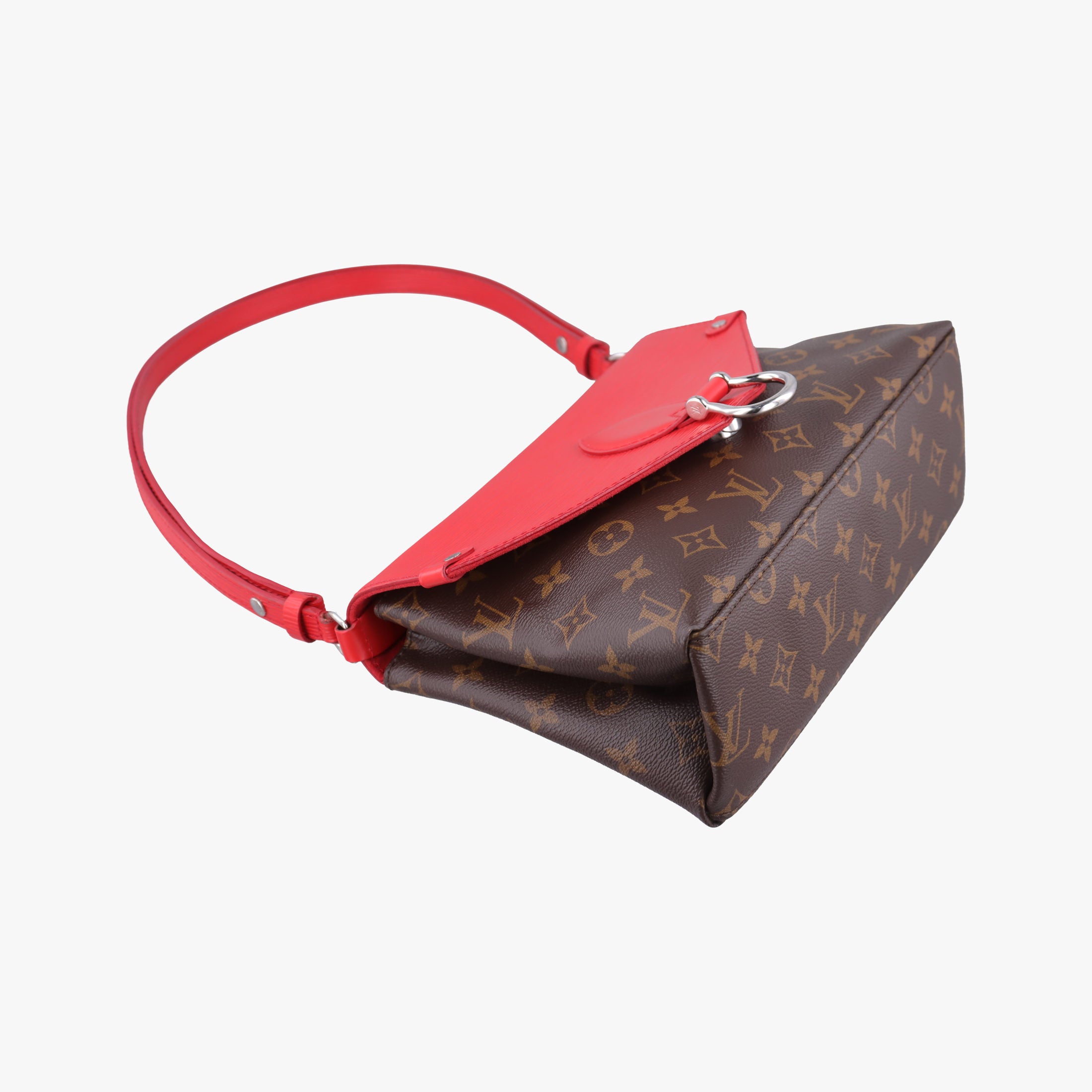 Pre-owned Louis Vuitton SAINT MICHEL brown×COQUELICOT Monogram Canvas×Epi Leather M44031 shoulderbag | stylenewstar