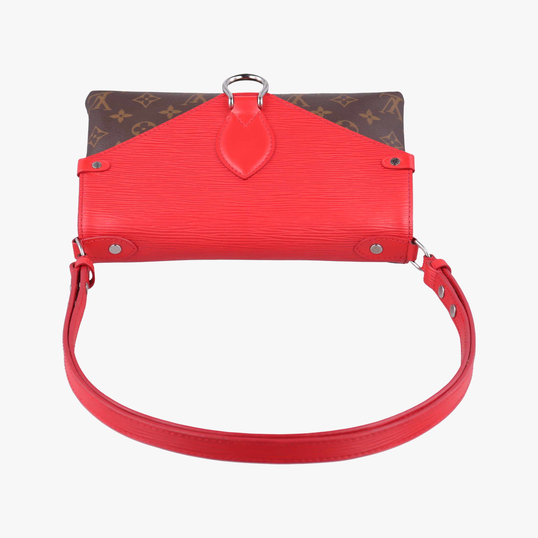 Pre-owned Louis Vuitton SAINT MICHEL brown×COQUELICOT Monogram Canvas×Epi Leather M44031 shoulderbag | stylenewstar