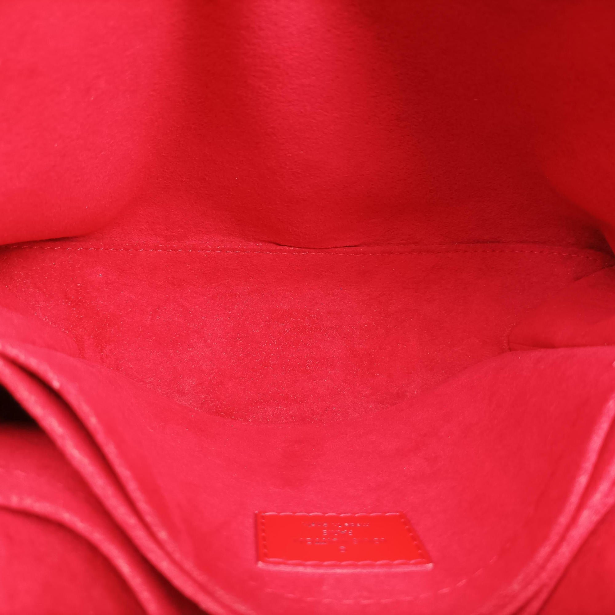 Pre-owned Louis Vuitton SAINT MICHEL brown×COQUELICOT Monogram Canvas×Epi Leather M44031 shoulderbag | stylenewstar