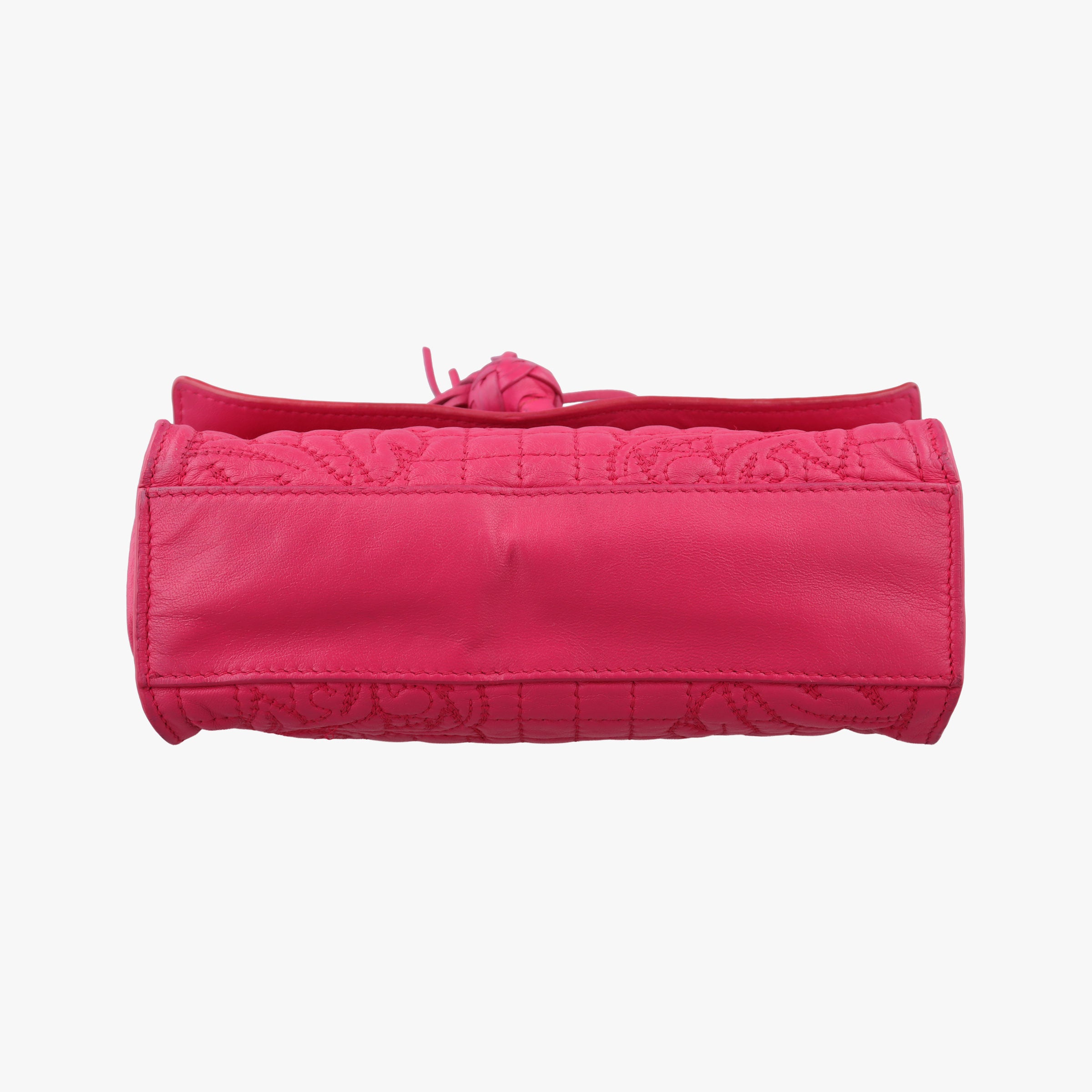 Pre-owned VERSACE quilted chain Rose leather  shoulderbag | stylenewstar