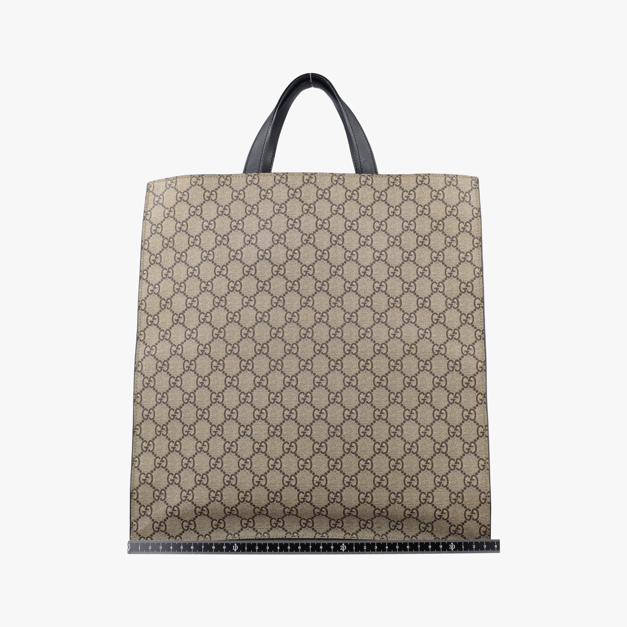 Pre-owned Gucci GG Supreme Bee Beige×black PVC coated canvas×Leather 450950 shoulderbag | stylenewstar
