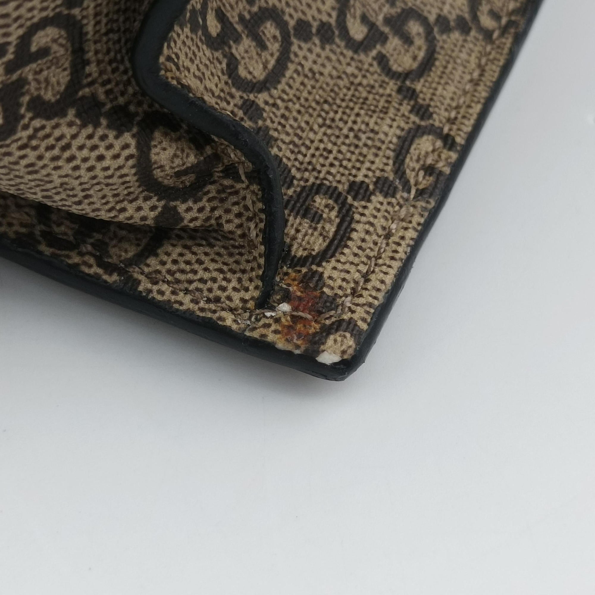 Pre-owned Gucci GG Supreme Bee Beige×black PVC coated canvas×Leather 450950 shoulderbag | stylenewstar